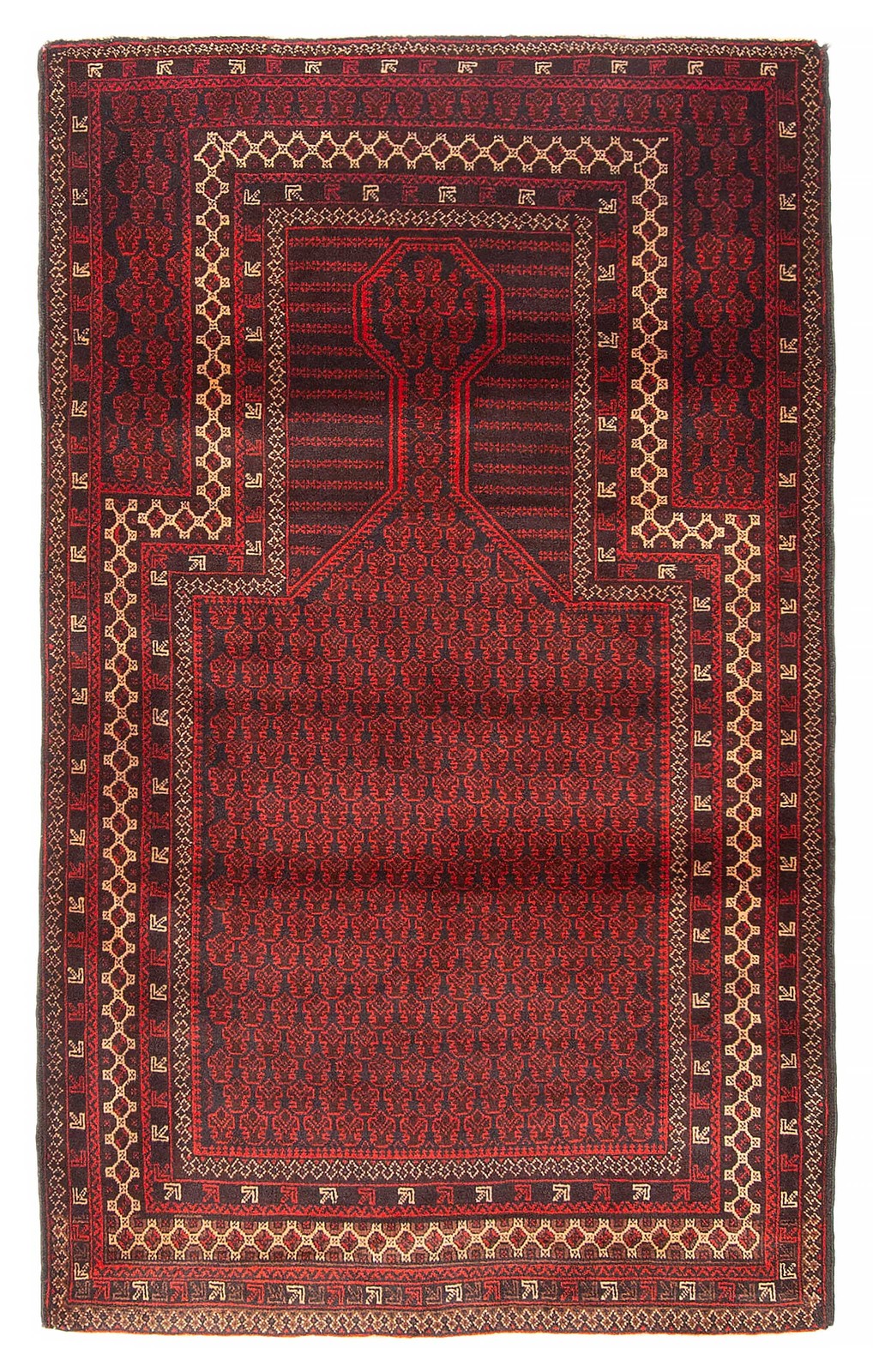 Traditional Vintage Hand-Knotted Area Rug 3’3″ x 5’4″ Oriental Wool Carpet