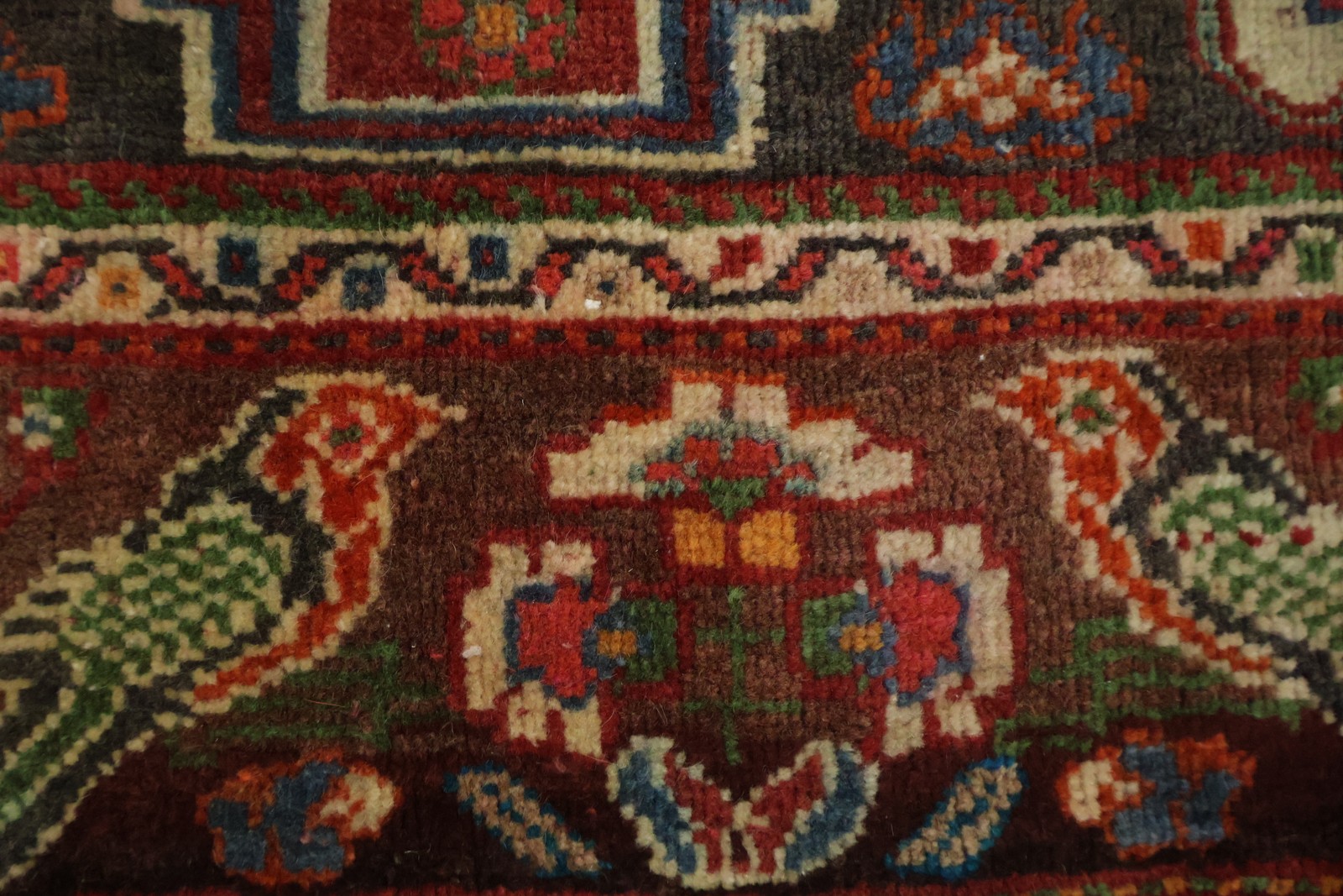 Vintage Traditional Tribal Area Rug 5×8 Wool Hand-knotted Geometric Nomad Carpet