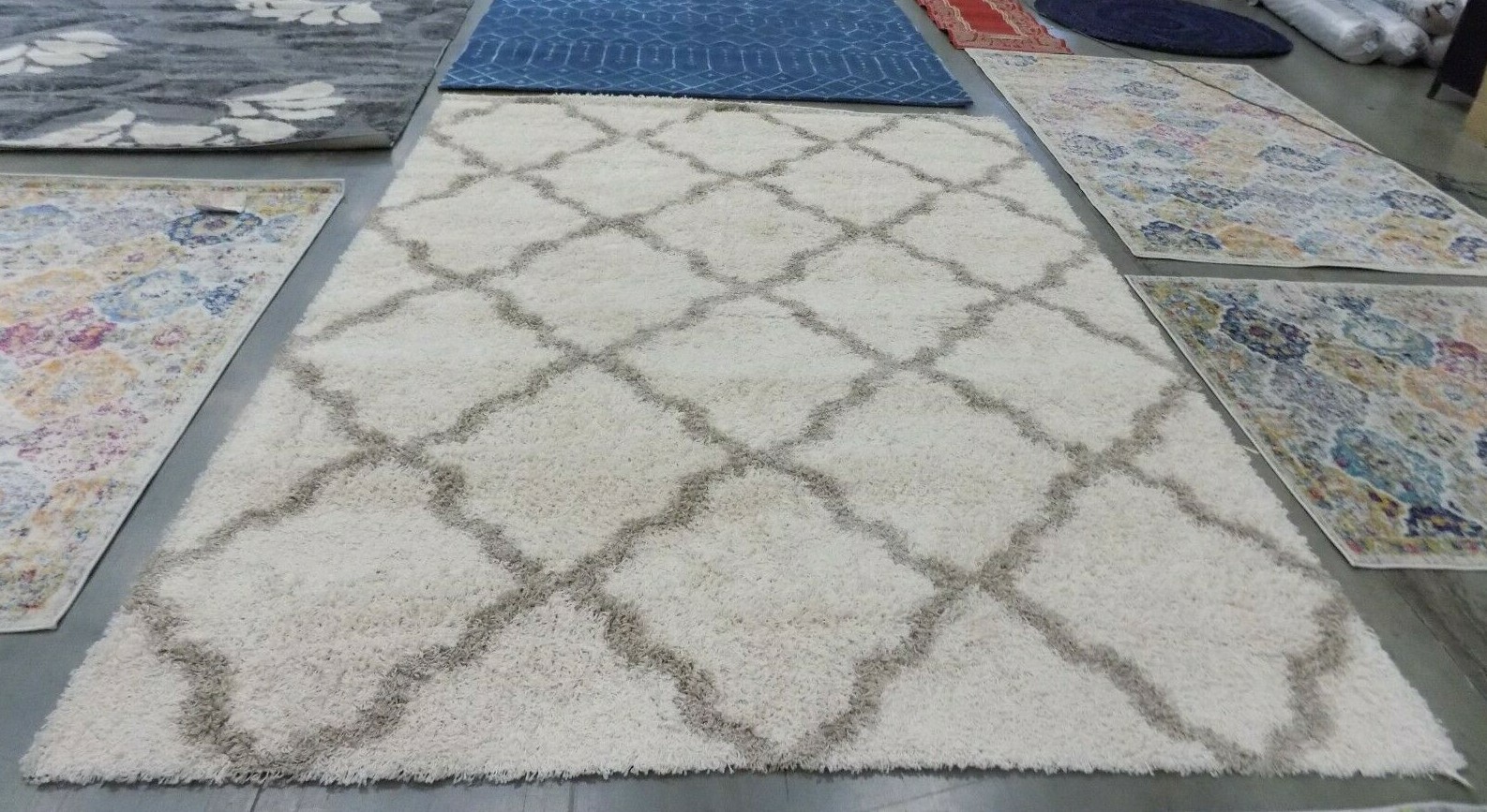 IVORY / BEIGE 8′ X 10′ Stained Rug, Reduced Price 1172586608 SGD257B-8