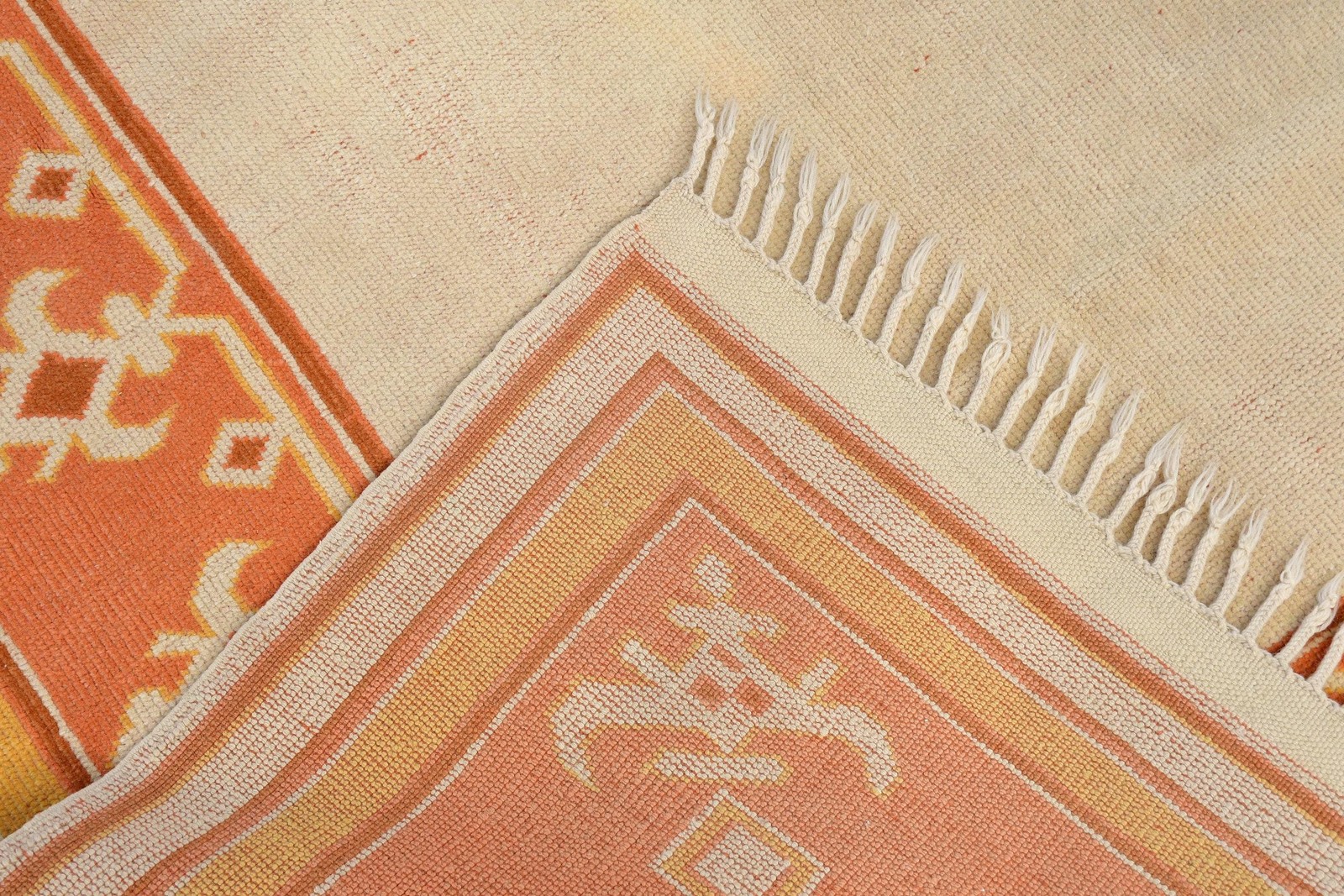 5×7,4 ft Rug, Turkish Vintage Rug, Orange Moroccan Rug