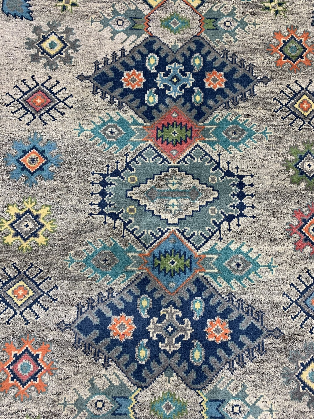 8’x10′ Jasmine Radiant Gray Hand Knotted Wool Rug