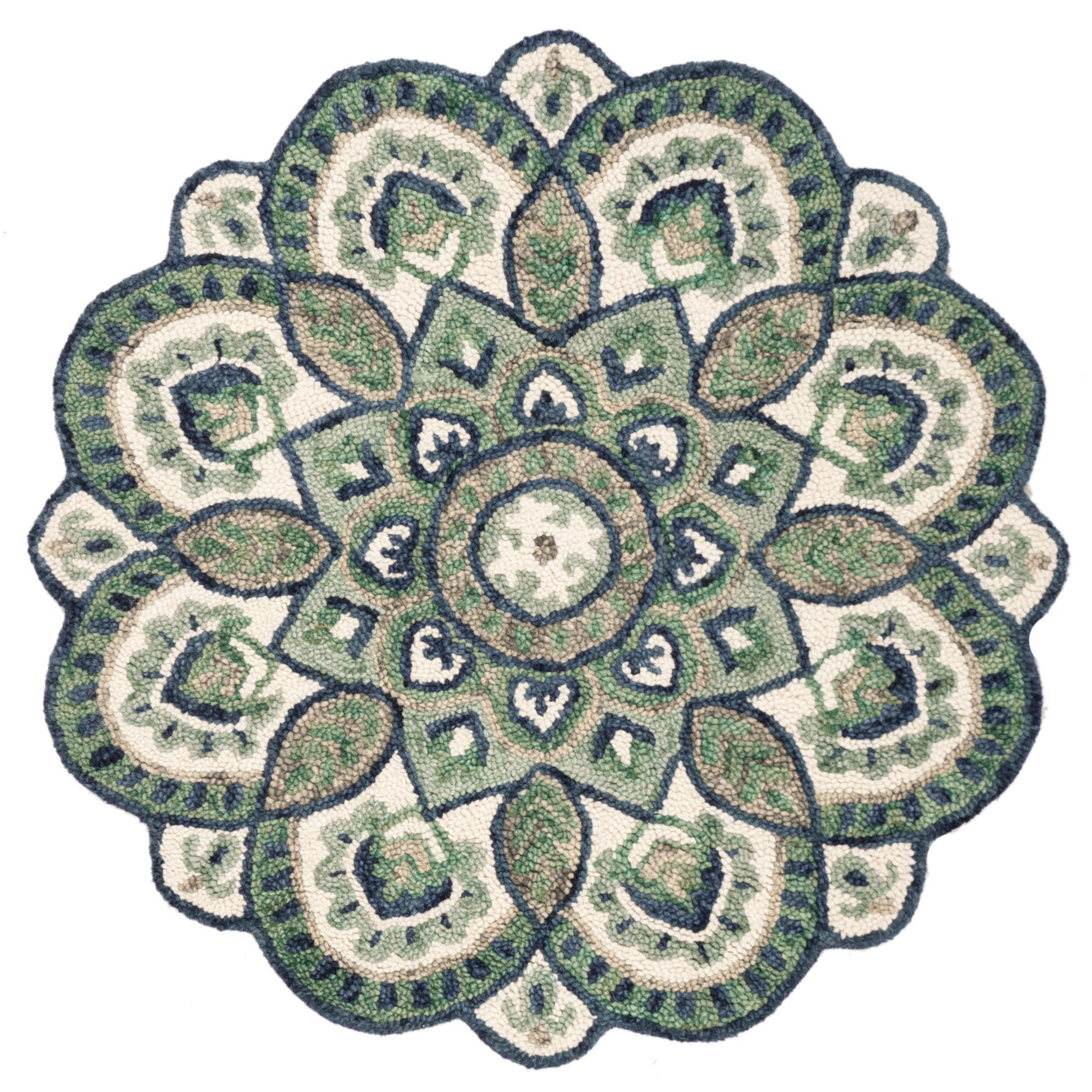 SAFAVIEH Novelty NOV604M Handmade Ivory / Blue Rug