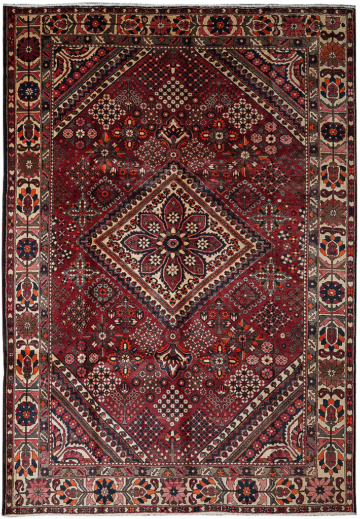 9 x 12.9 Semi-Antique Perrsian Joshagaan Rug #F-6994