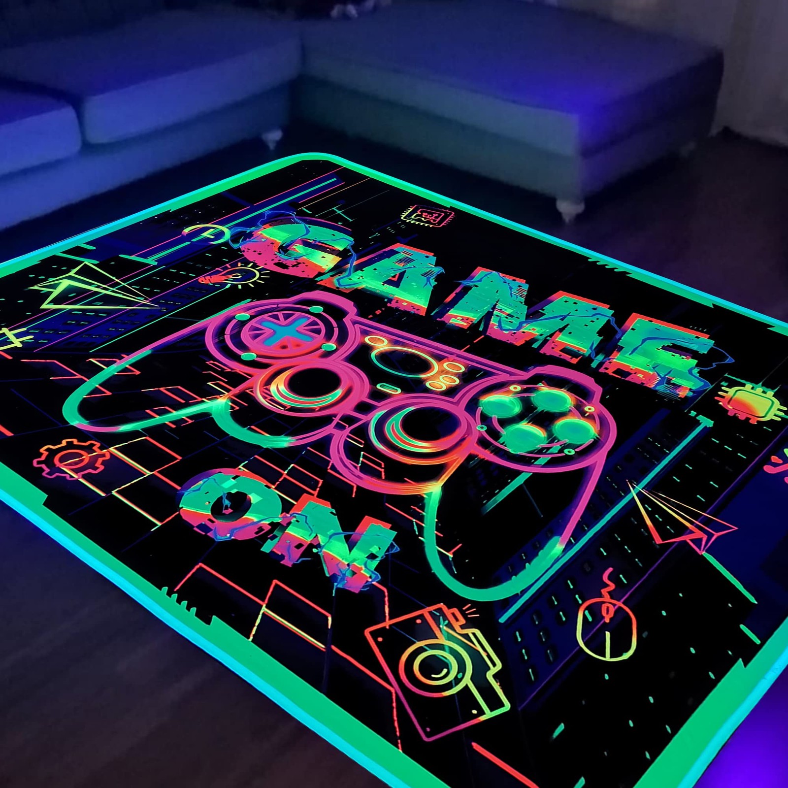 Gaming Area Rug for Bedroom Gamer Rug for Boys Room Decor Video Game Printed …