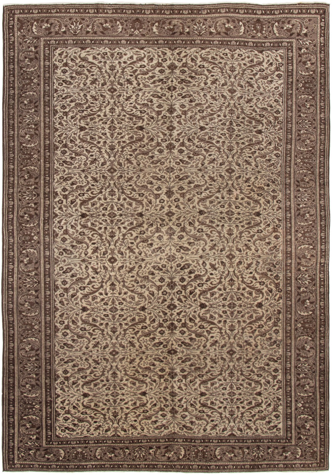 Vintage Hand-Knotted Area Rug 6’5″ x 9’3″ Traditional Wool Carpet