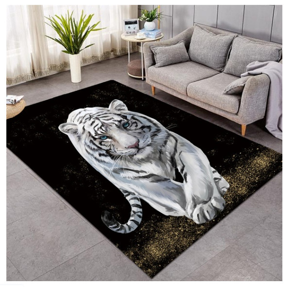 Majestic White Tiger Carpet Floor Rug 180CM X 120CM Big Cats