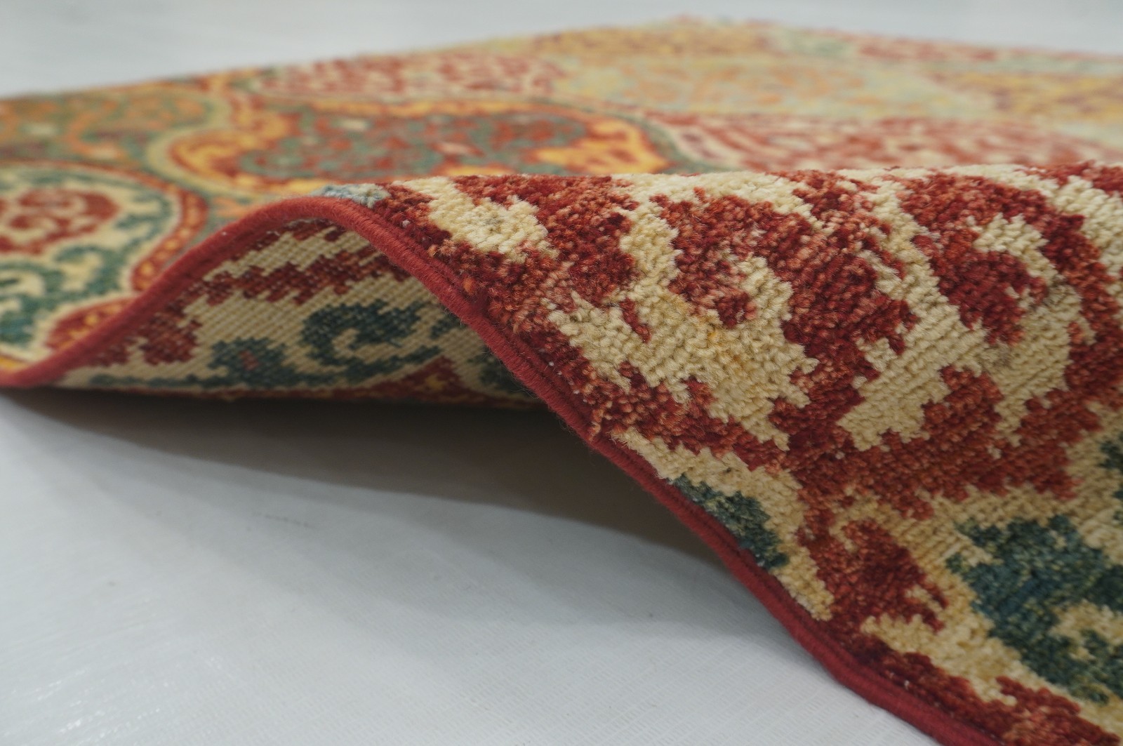 4×6 ft Ikat Afghan Multicolor Hand Knotted Wool Oriental Area Rug