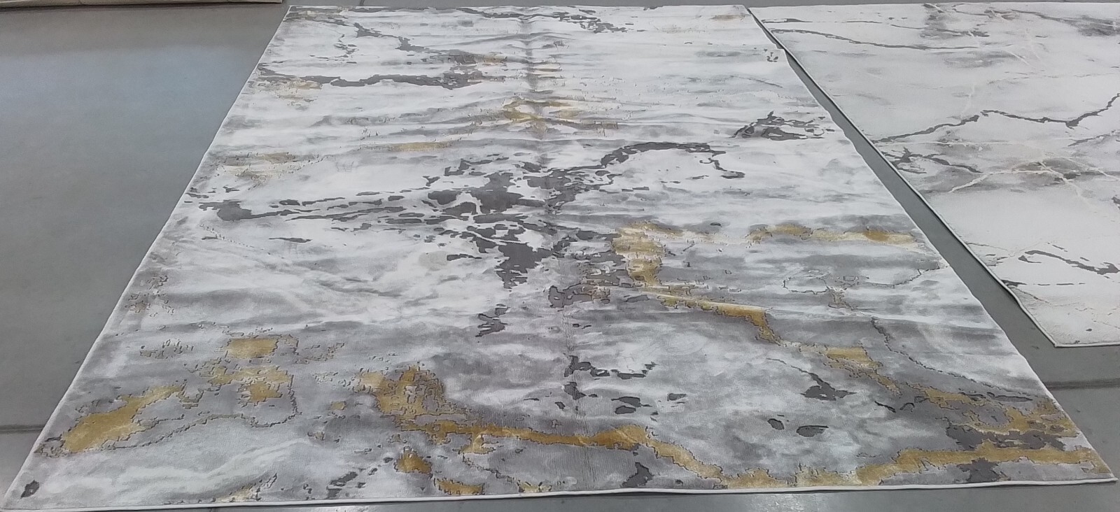 GREY / GOLD 9′-0″ x 12′-0″ Back Stain Rug, Reduced Price 1172774322 CFT860F-9