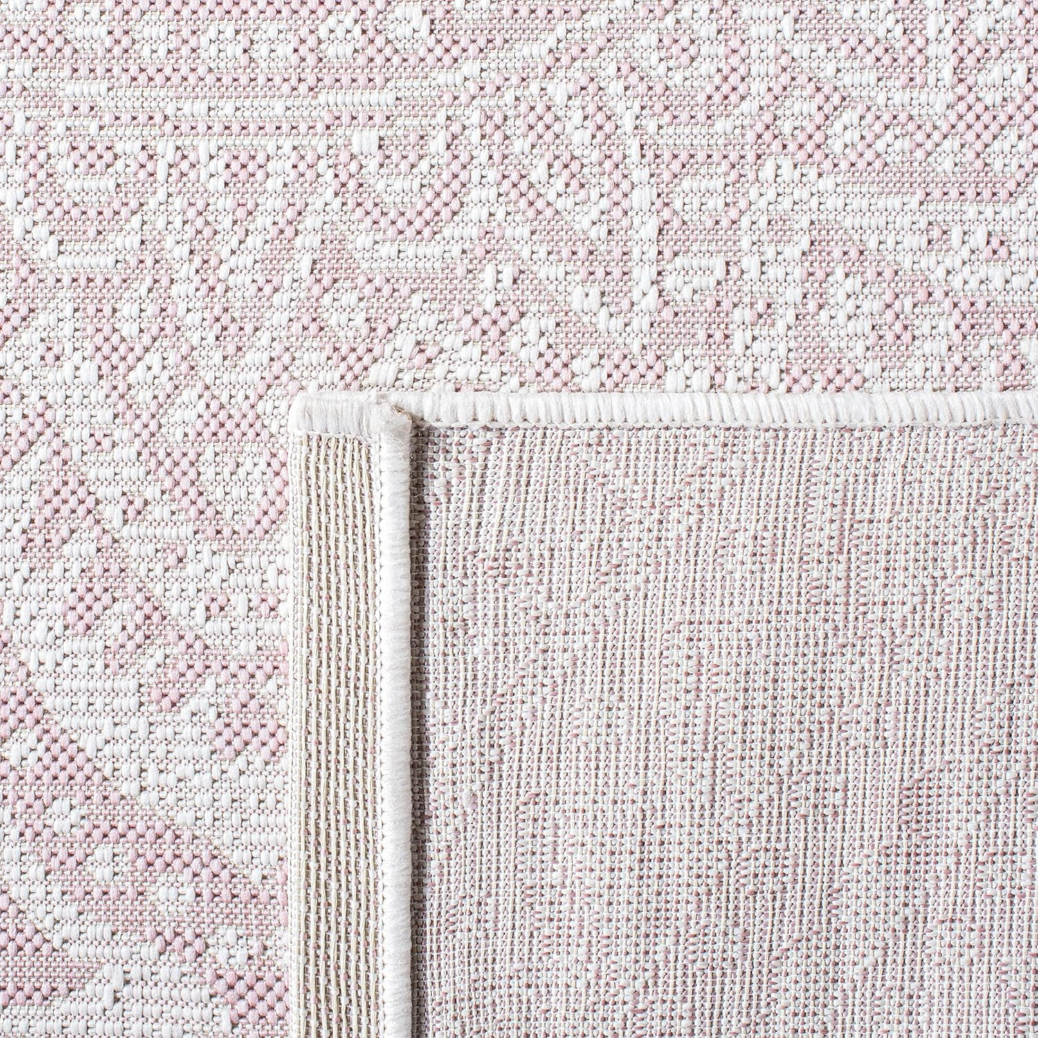 SAFAVIEH Courtyard Collection 2’7″ X 5′ Ivory/Soft Pink CY8734 Indoor/ Outdoor W