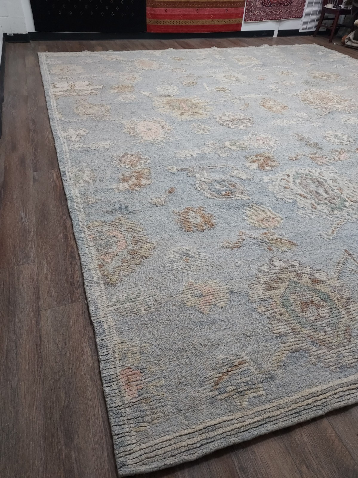 Turkish Bohemian Rug,Turkish Oushak Rug,Turkish Contemporary Oushak Rug,14×16 Ft