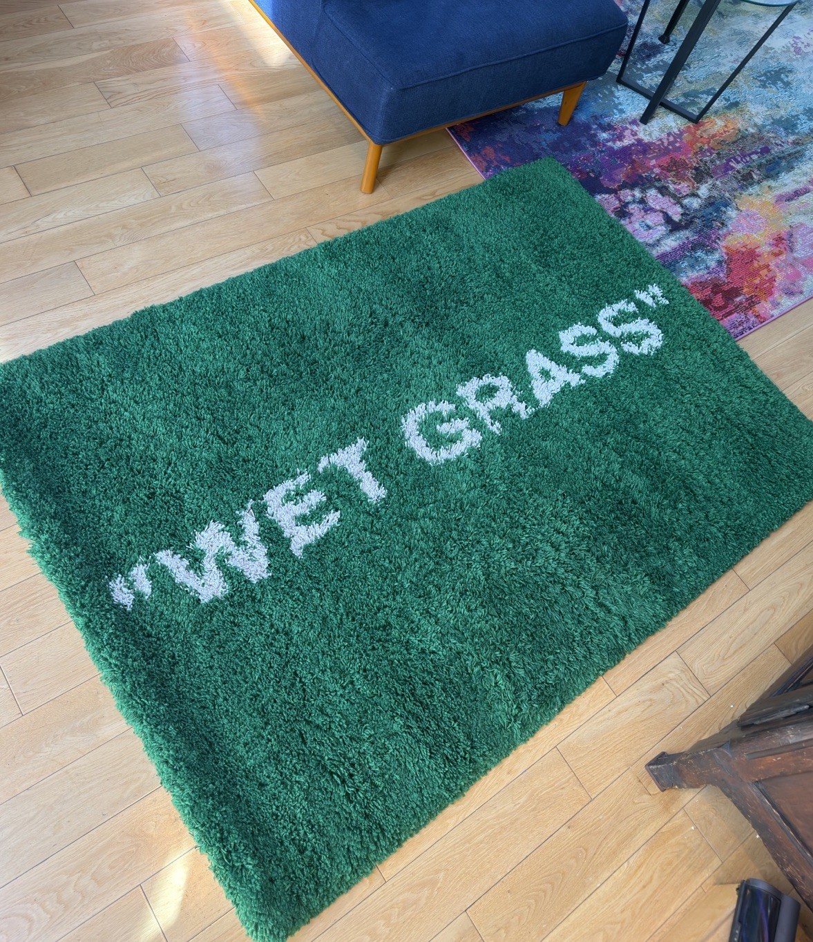 Virgil Abloh IKEA MARKERAD ‘Wet Grass’ Rug 195x133cm Green/Off-White