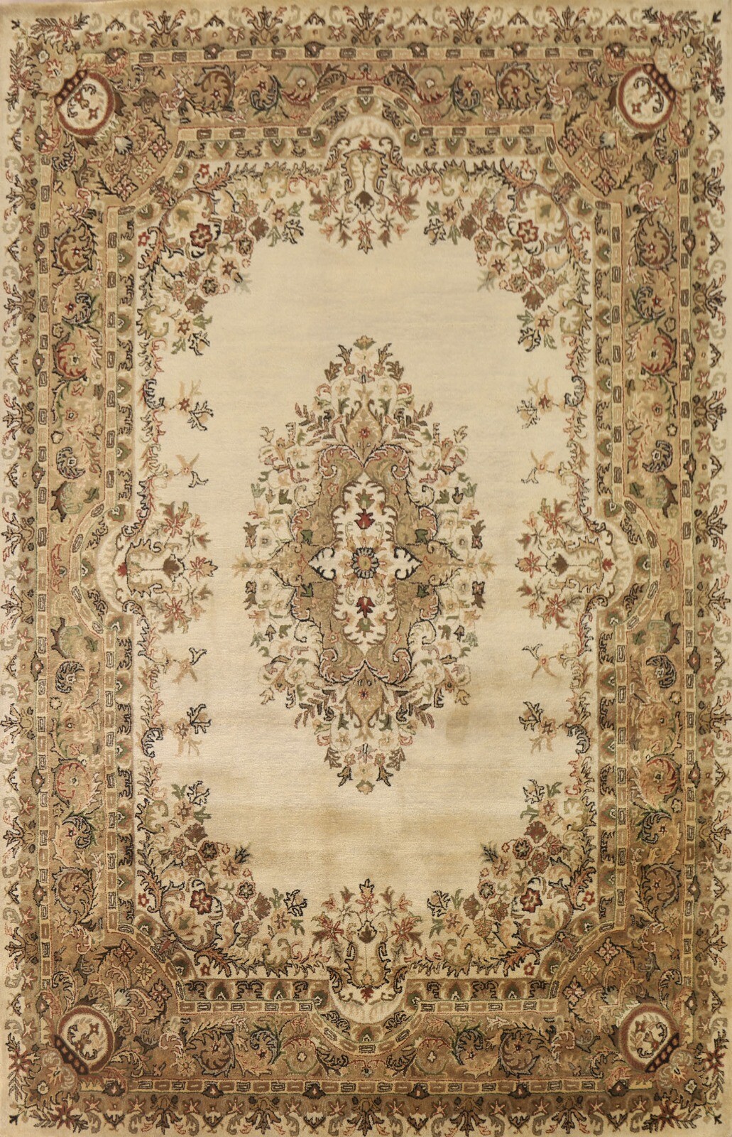 Victorian Style Kirman Area Rug Hand-tufted Wool All Sizes