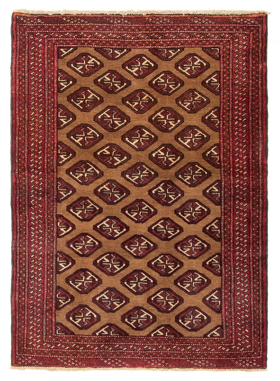 Traditional Vintage Hand-Knotted Area Rug 3’5″ x 4’9″ Oriental Wool Carpet