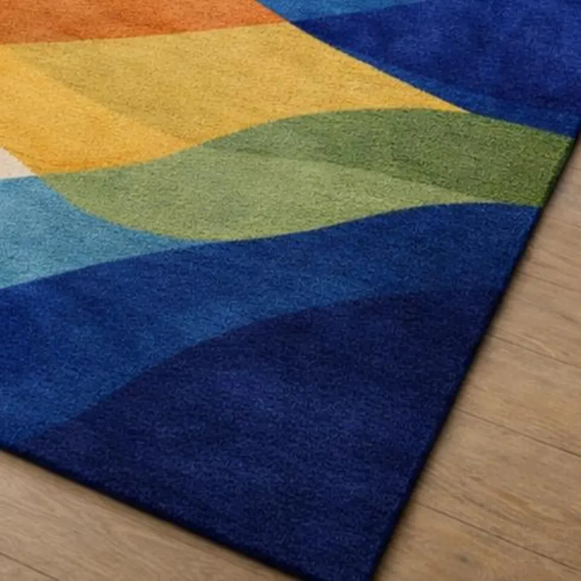 Hand Tufted Wool Area Rug Modern Abstract Geometric Living Room Large Carpet