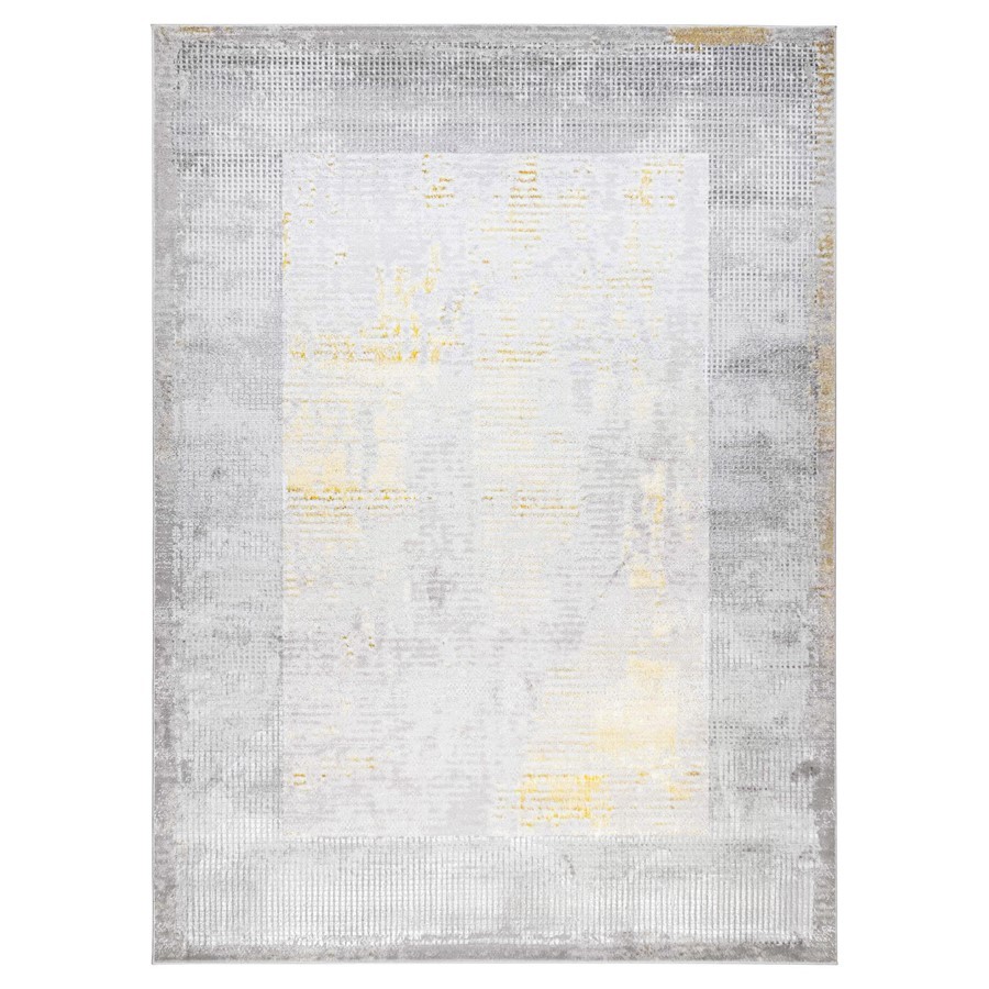Lavin Rugs T9005 Ayda 2′ x 3′ Painterly Rug, Silver Gold/Mineral – T9005-0203