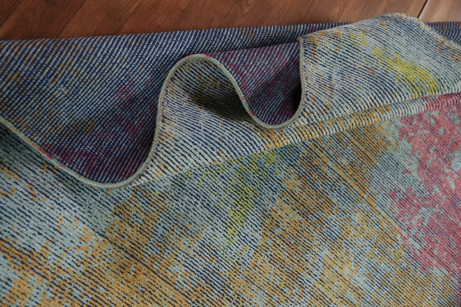 Contemporary Abstract Area Rug 5×7 Hand-knotted Wool Modern Style for Any Room