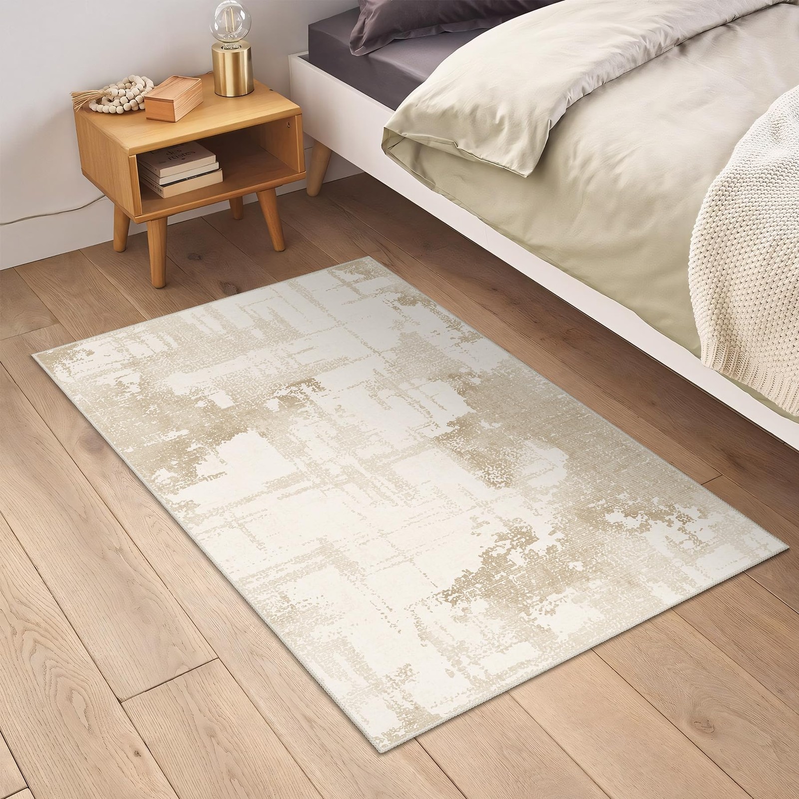 Castage Small Rugs 2×3 Beige Rug for Entryway Bathroom Kitchen Entrance Doorm…