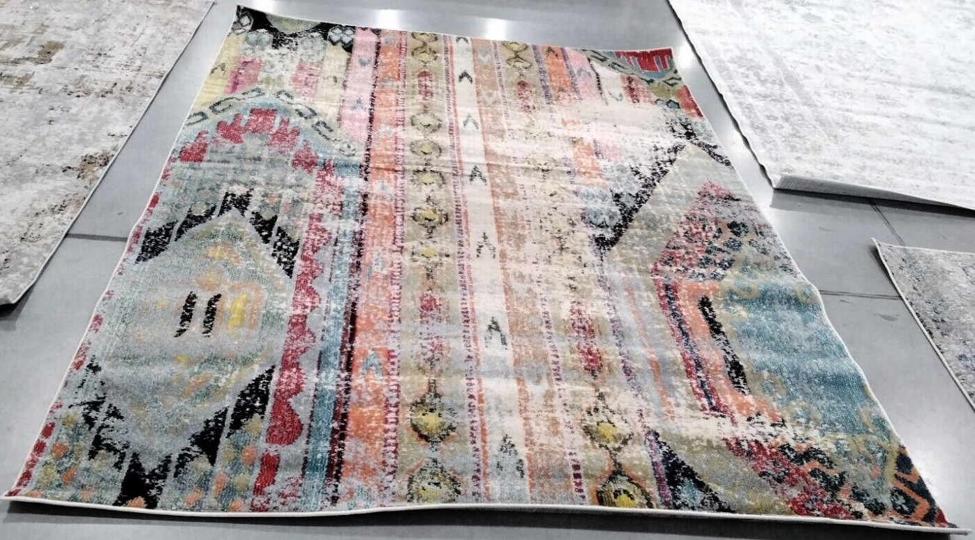 MULTI 6′-7″ X 9′-2″ Loose Thread Rug, Reduced Price 1172730437 MNC222F-6