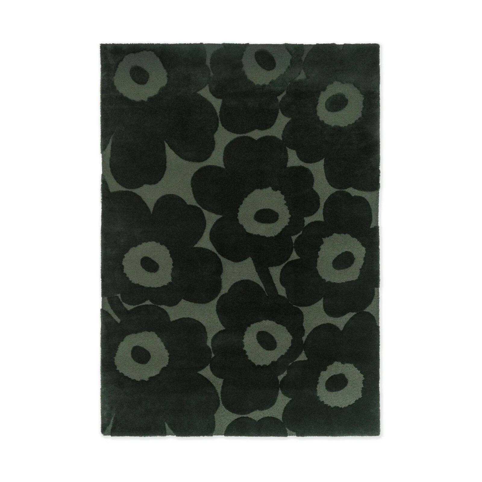 Maija Isola for Marimekko Unikko wool rug Dark green Carpet
