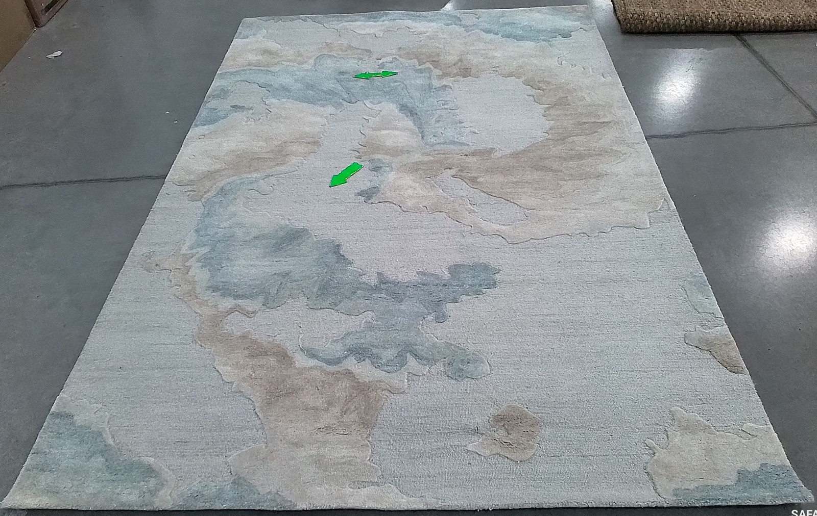 GREY / BEIGE 6′-0″ x 9′-0″ Pressed Pile Rug, Reduced Price 1172799629 FTV508F-6