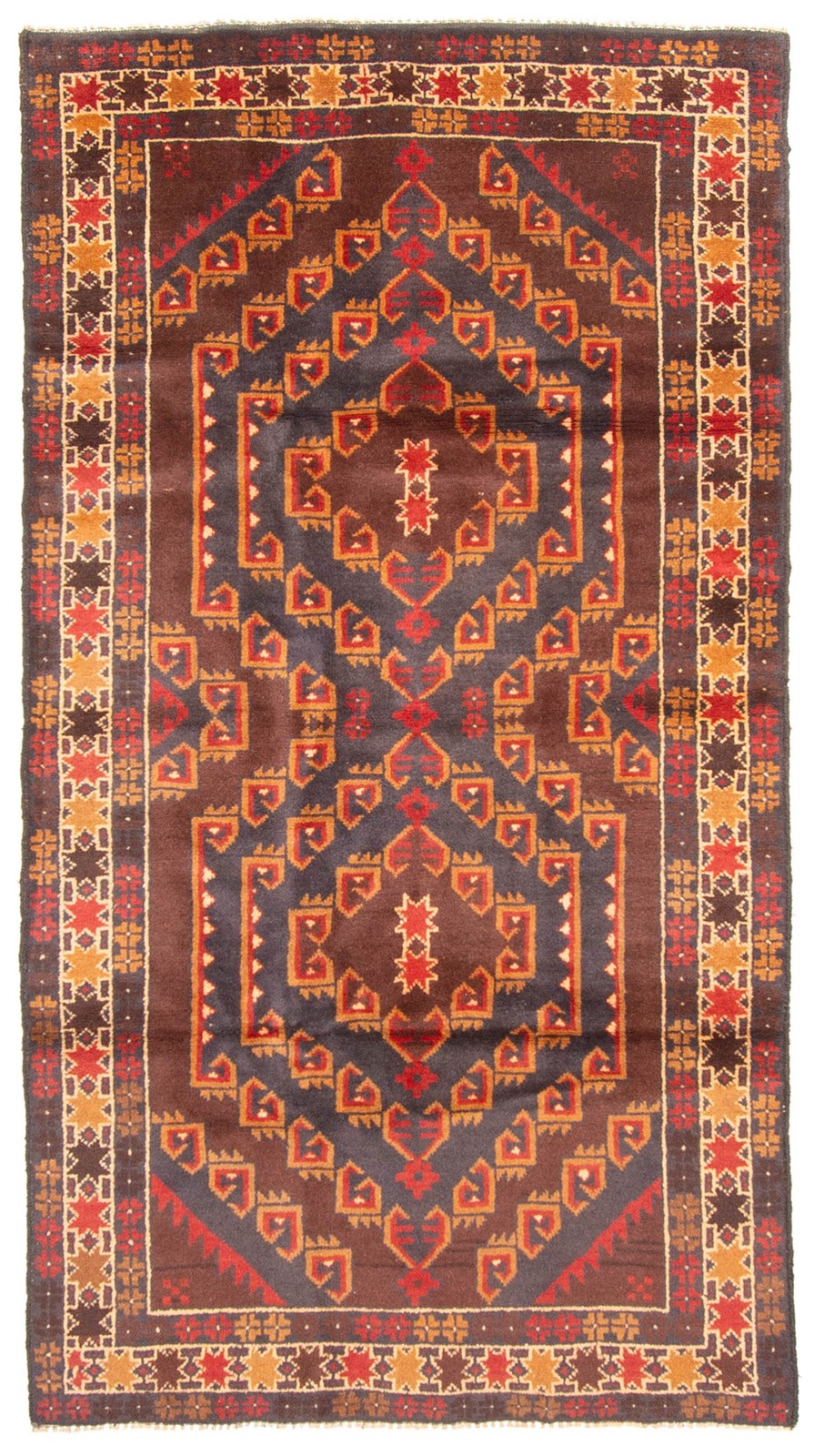 Vintage Hand-Knotted Area Rug 3’3″ x 6’2″ Traditional Oriental Wool Carpet