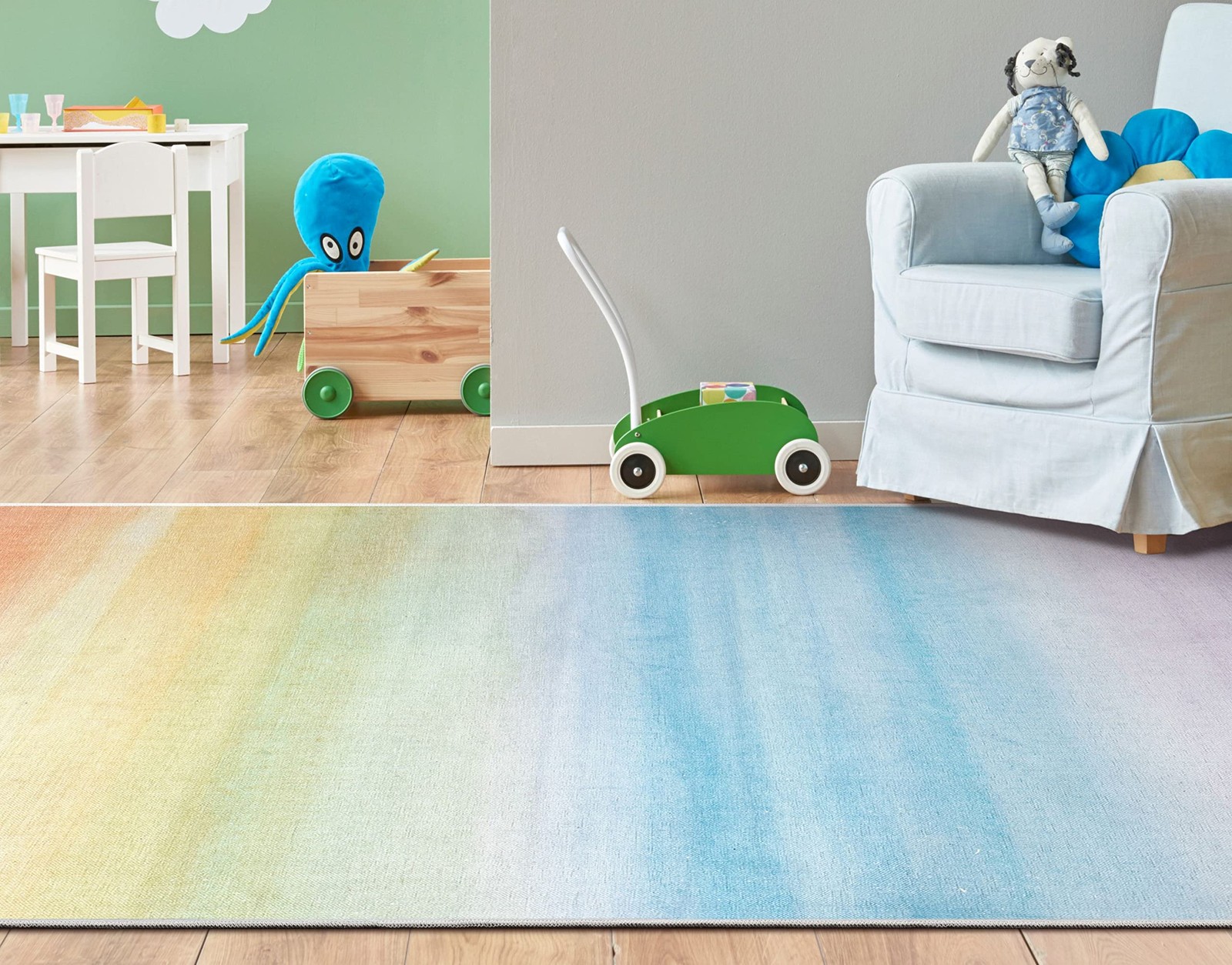 Well Woven Kids Rugs Sunrise 5 X 7 Multi Color Modern Printed Machine Washable