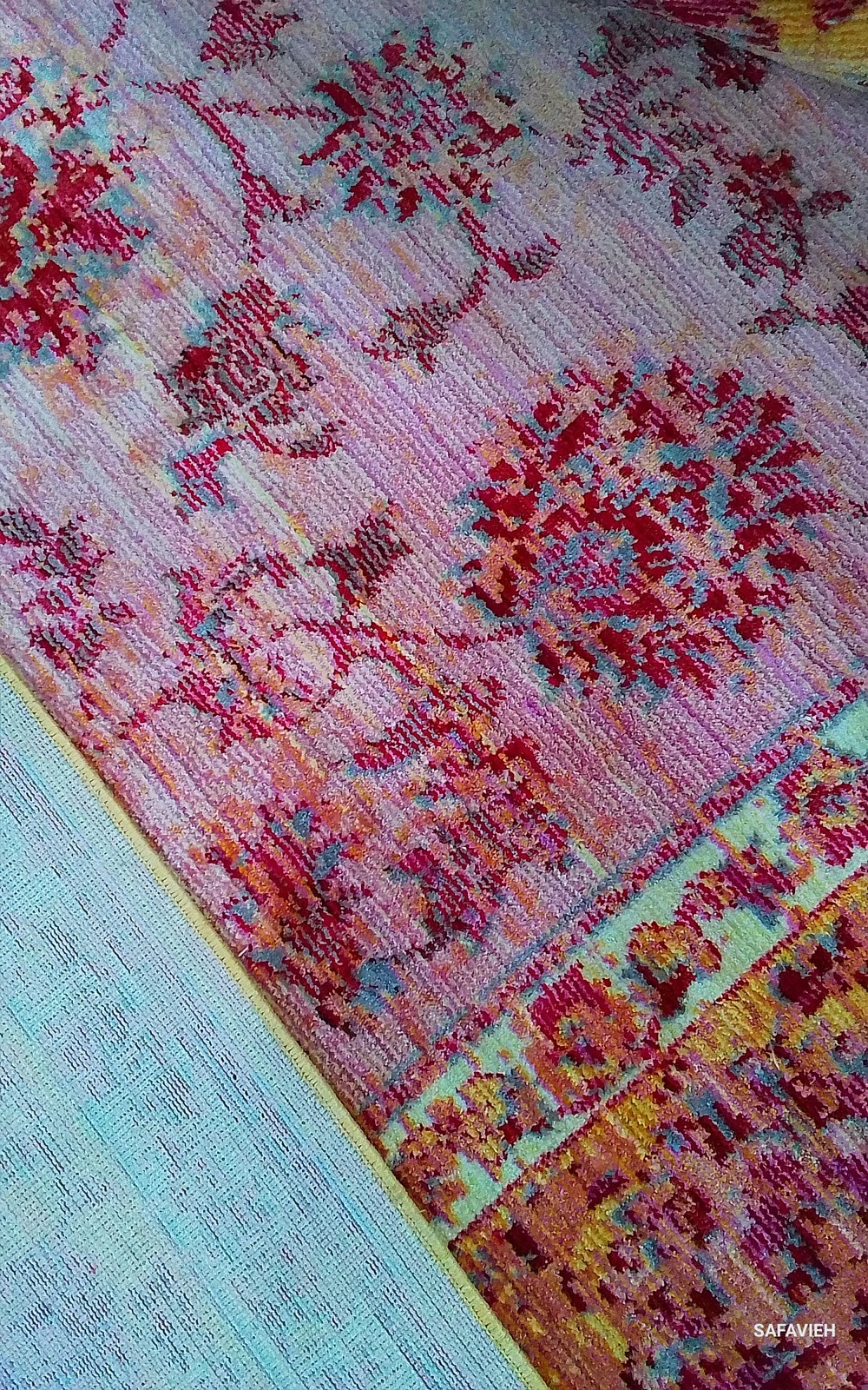 PINK / MULTI 8′-0″ x 10′-0″ Back Stain Rug, Reduced Price 1172791644 VAL113H-8