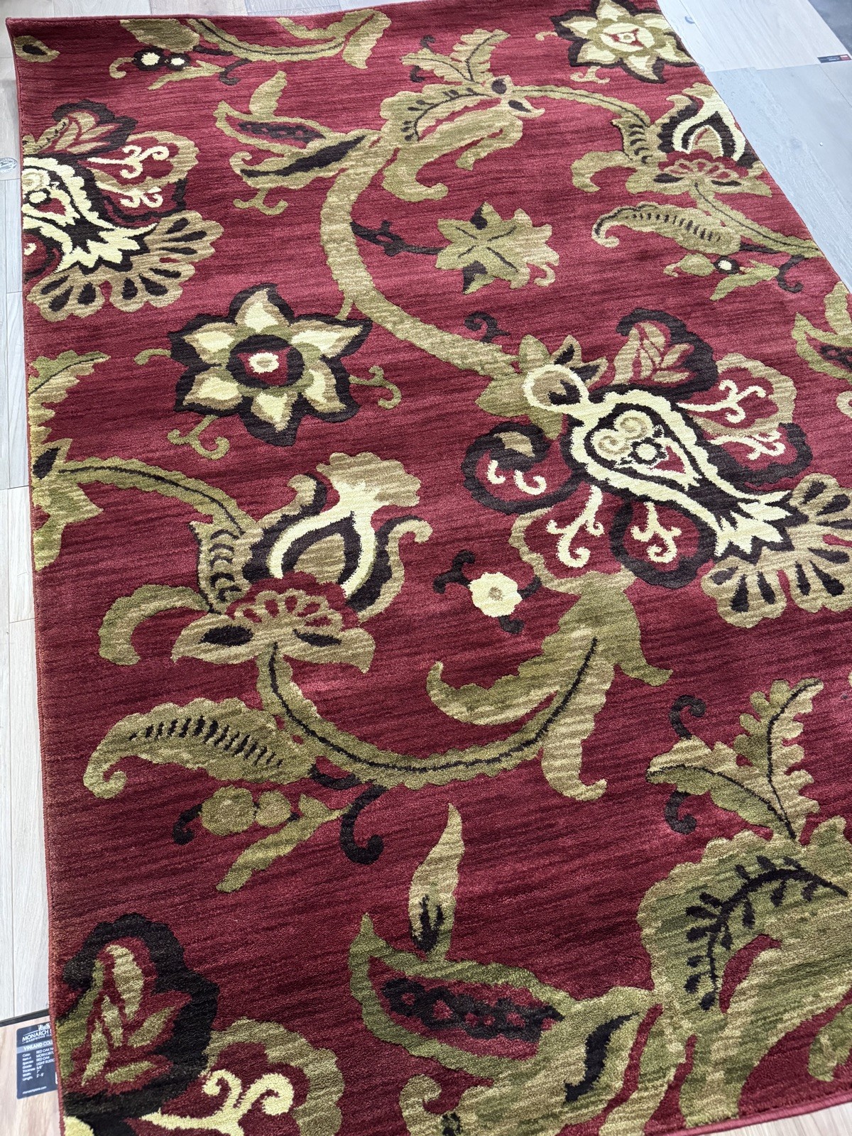 Karastan East Winds Coll. Sumatra Claret 100% 5’3×8′ Eversoft Nylon ::NEW::