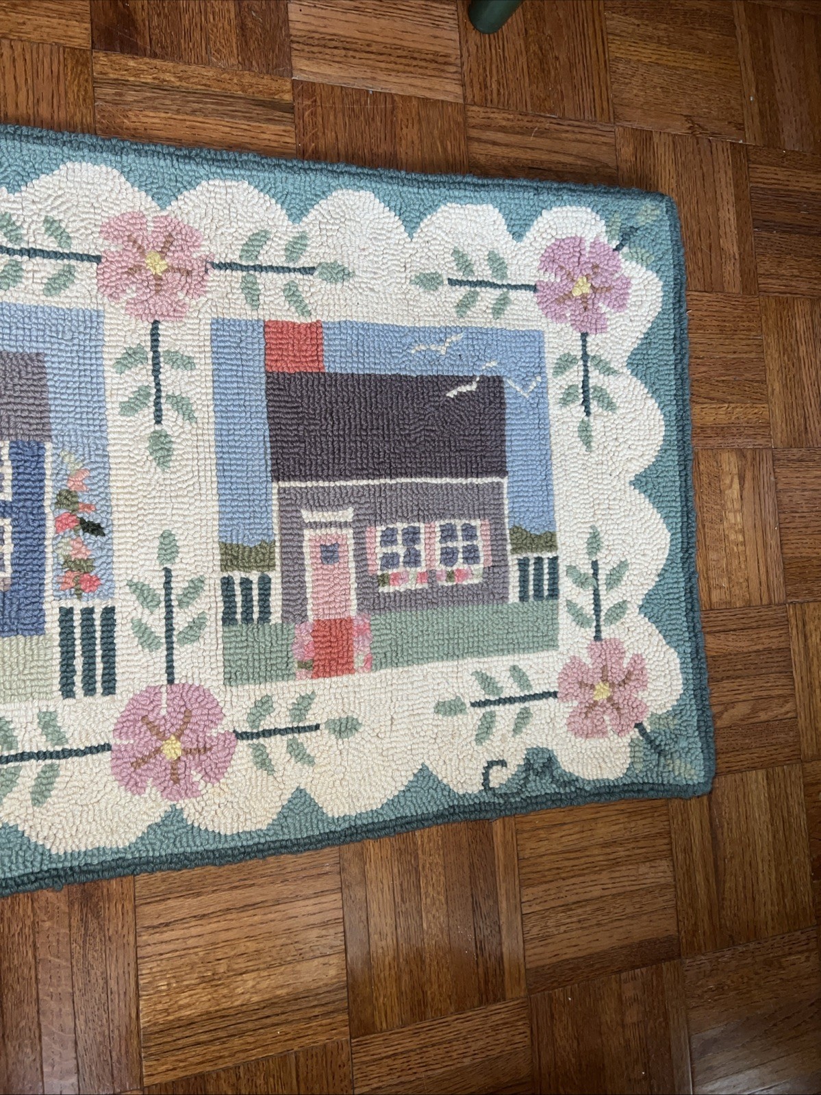 Claire Murray Heirloom Quality Hand Hooked Nantucket Cottage Area Rug 36×23 1994