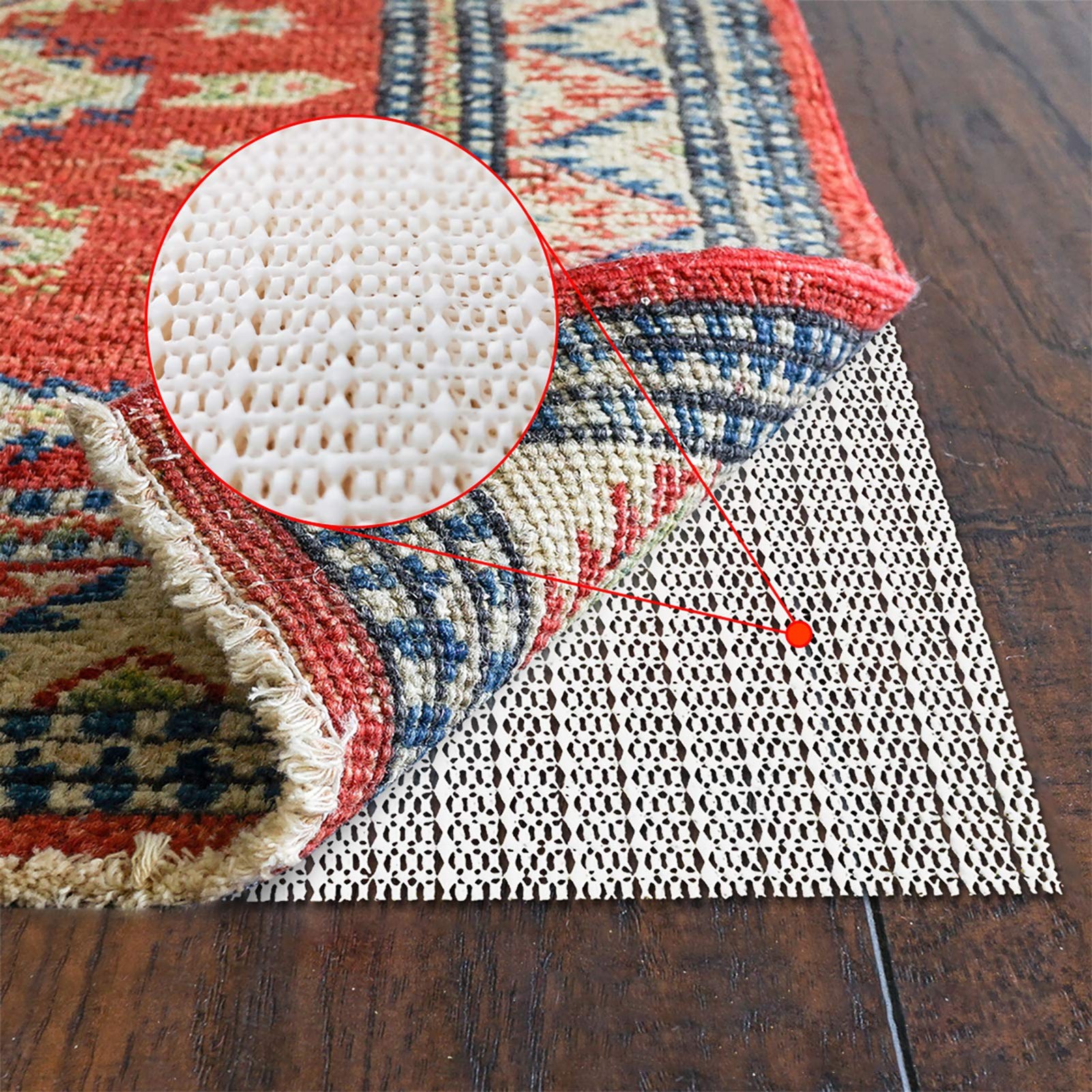Non-Slip Rug Pad 5×8 Extra Strong Grip for Hard Surface Floors – Prevents Slips