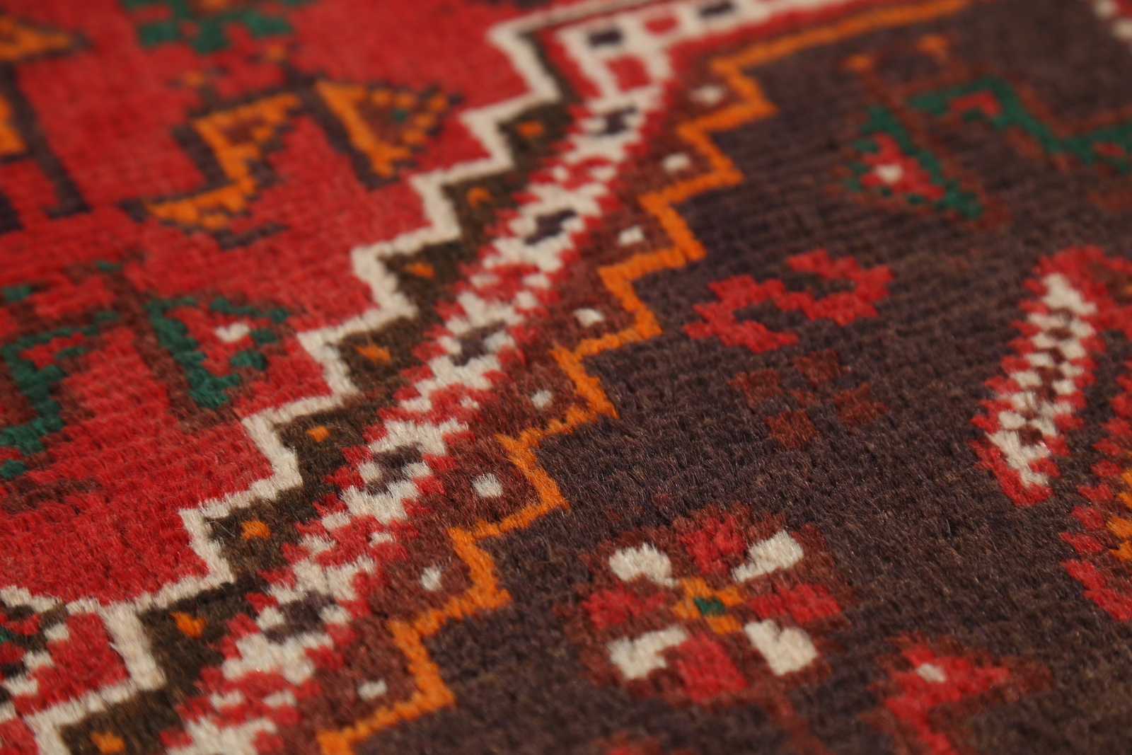 Tribal Hand-knotted Wool Geometric Vintage Rug 4×5 Traditional Nomad Carpet