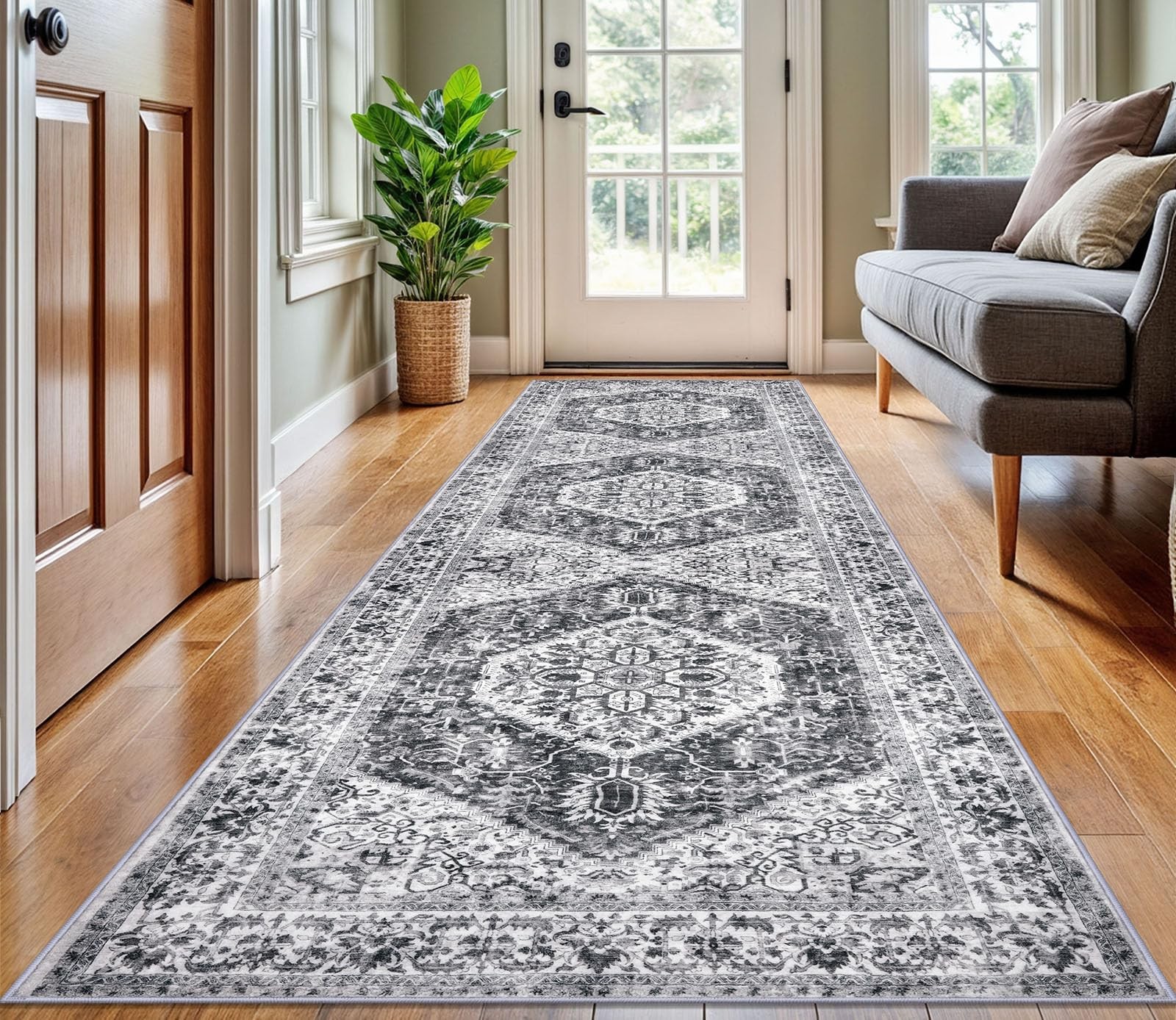 Long Runners for Hallways 3×10 Ft Washable Kitchen Runner Rug Boho Runner Rug…