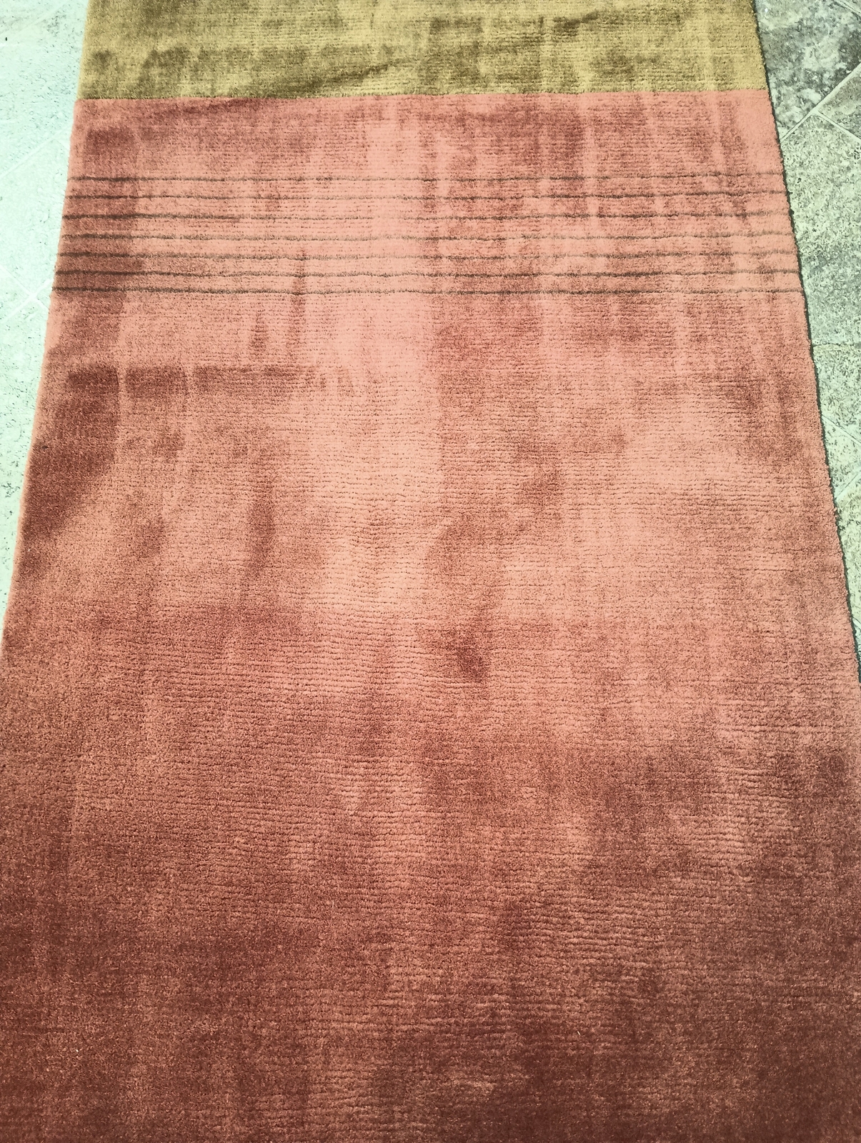 2×10 Contemporary Runner Wool Hand-Knotted Wool Modern rug #F-5848