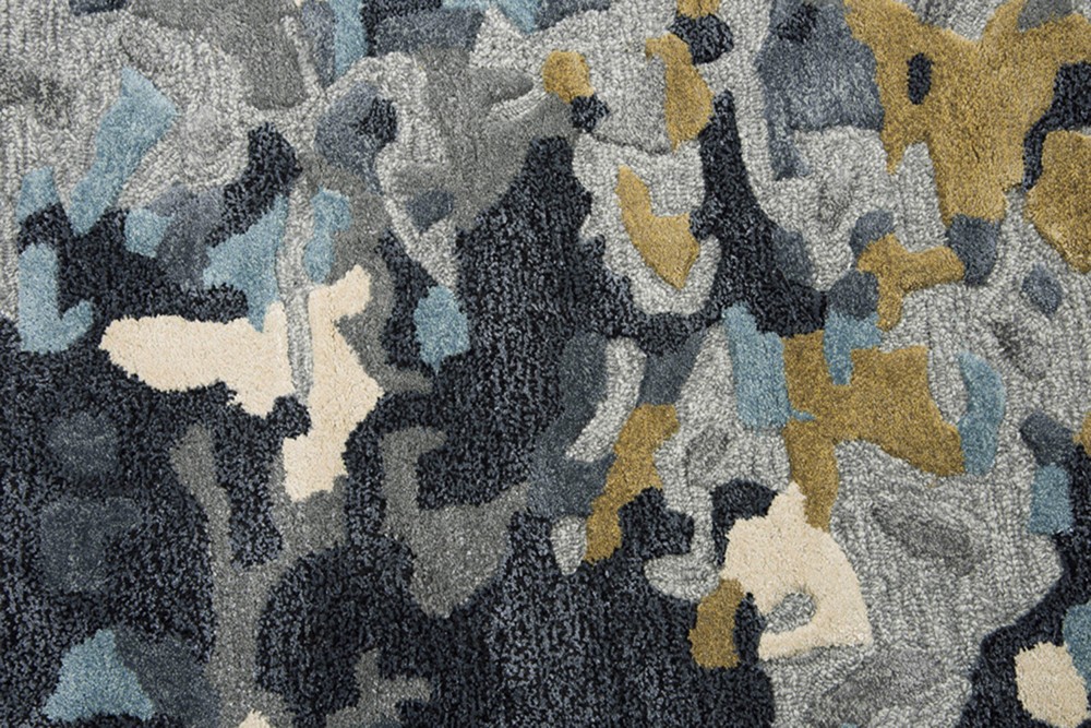 2×8 Rizzy Rugs Gray Abstract Painted Splotched Runner MO004B – Aprx 2′ 6″ x 8′