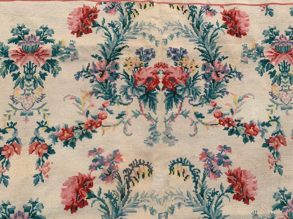 Vintage French Style Handmade Aubusson Rug,Needlepoint Rug 6×8 ft Free Ship