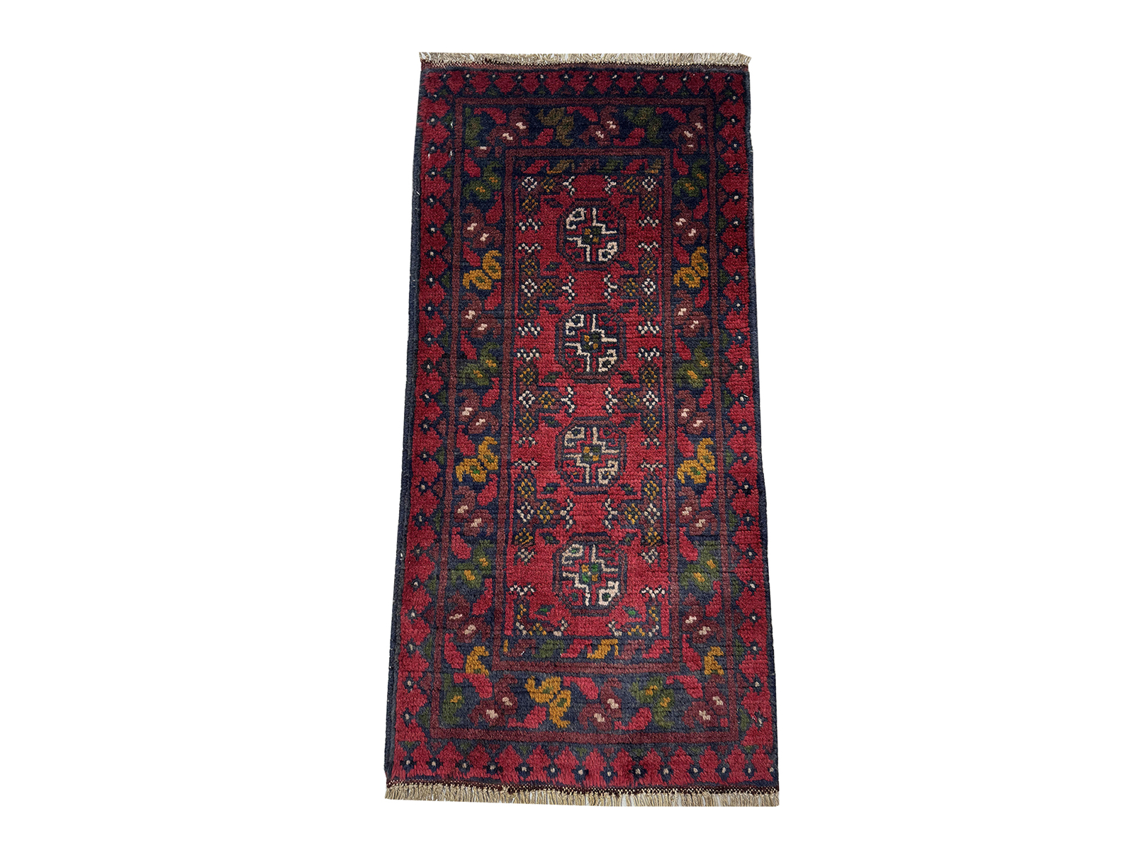 Beautiful Red Afghan Carpet 90 X 60 CM
