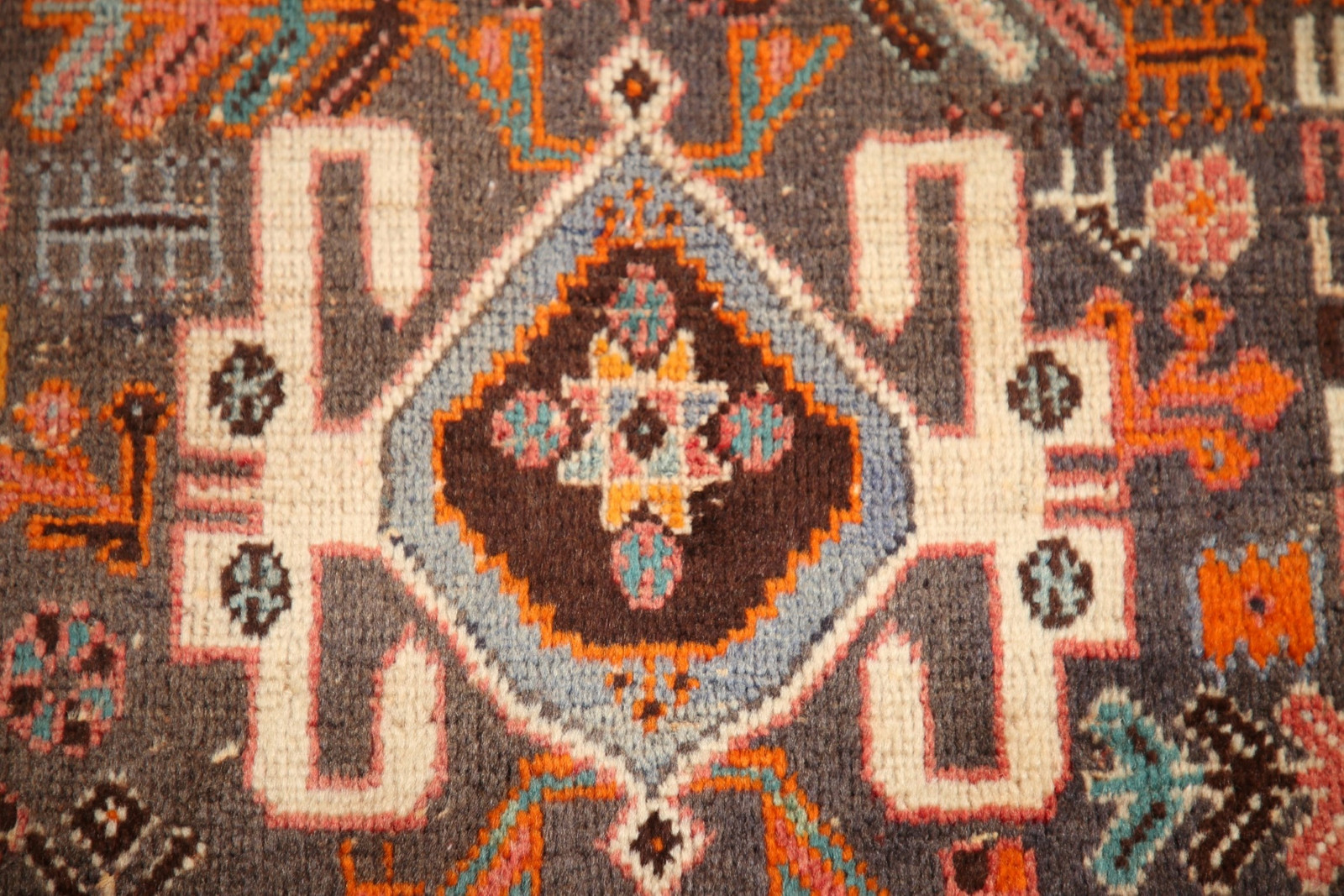 Semi-Antique Vegetable Dye Tribal Traditional Hand-made Wool Rug Area Carpet 5×9
