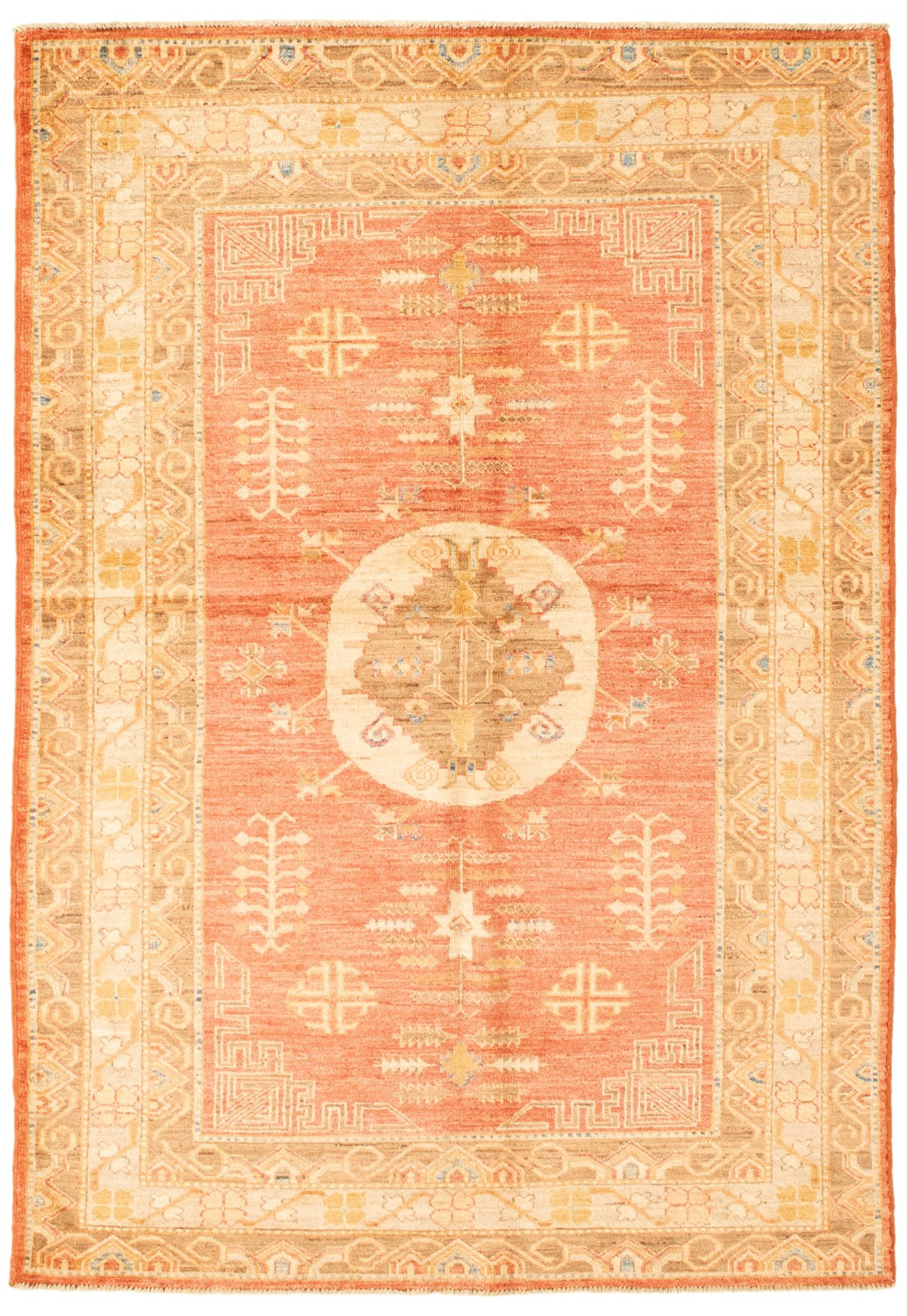 Traditional Hand-knotted Wool Oriental Carpet 4’5″ x 6’4″ Area Rug