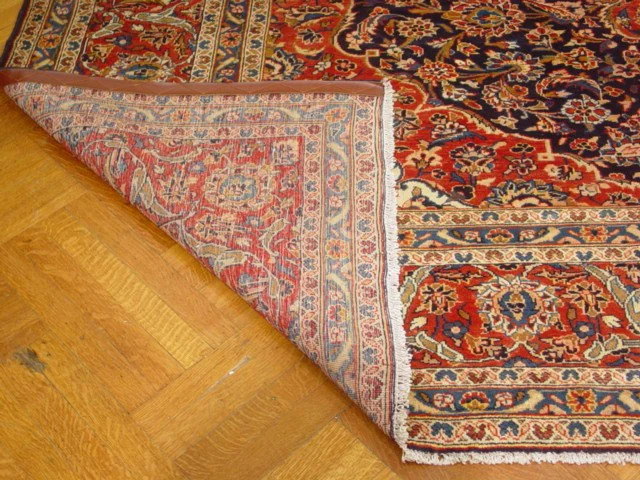 9.4 x 12.8 Hand-Knotted Perrsian Kashaan Rug #PIX-1015