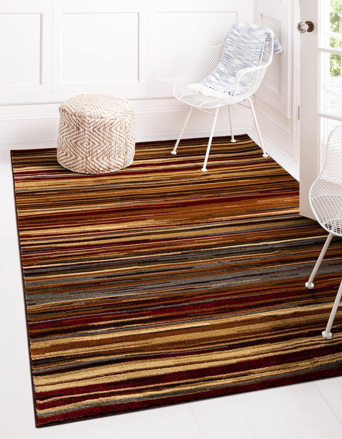 Barista Collection Area Rug – Icatu (6′ 1″ x 9′ Rectangle, Beige/Brown)