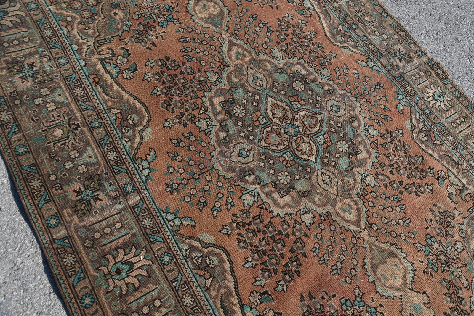 Turkish 6,2×9,7 ft Rug, Rug Vintage Rug, Brown Camouflage Rug Wool