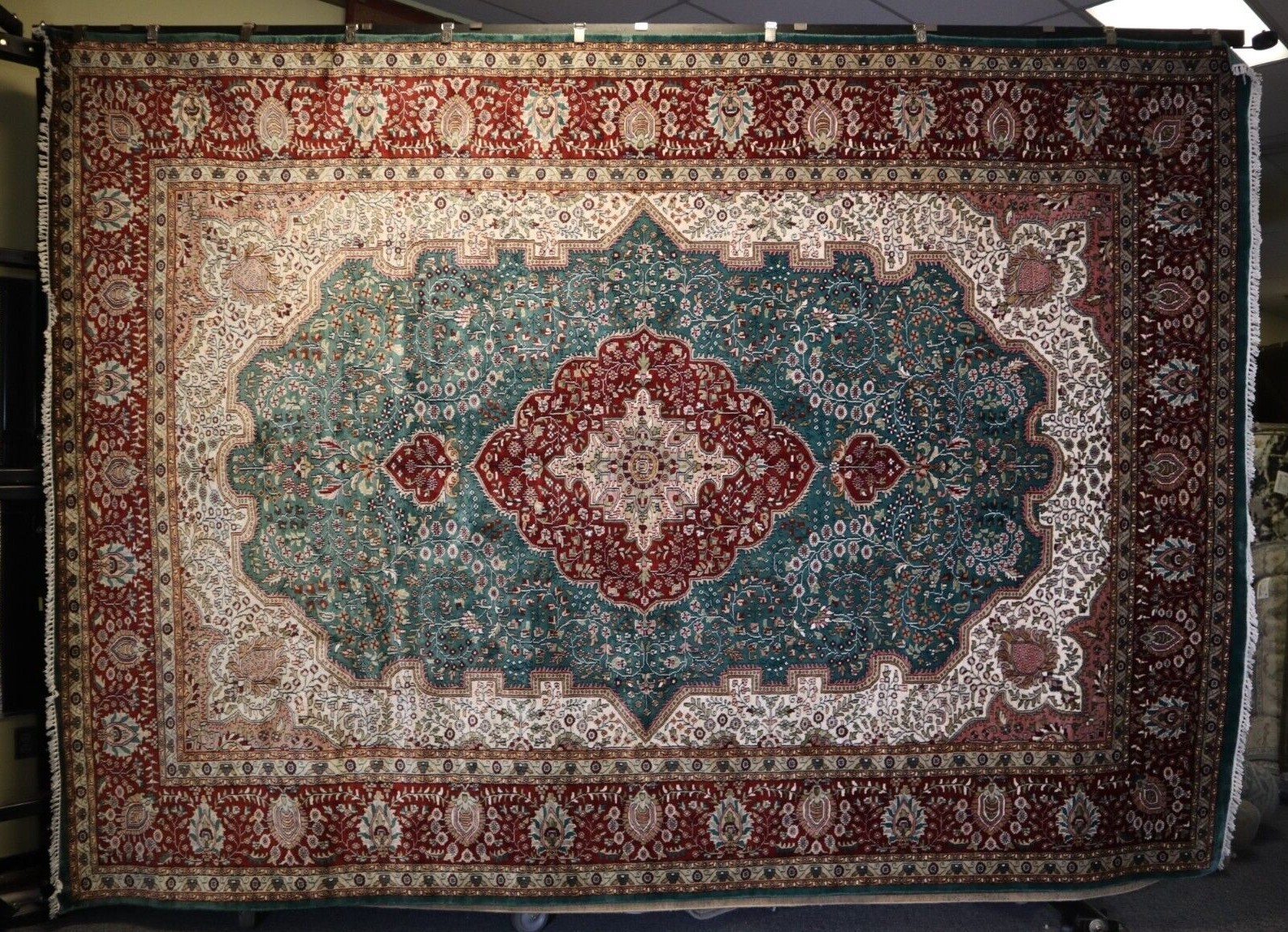 9’0″ x 12’0″ ft. Jammu Kashmir Hand Knotted Authentic Oriental Area Rug