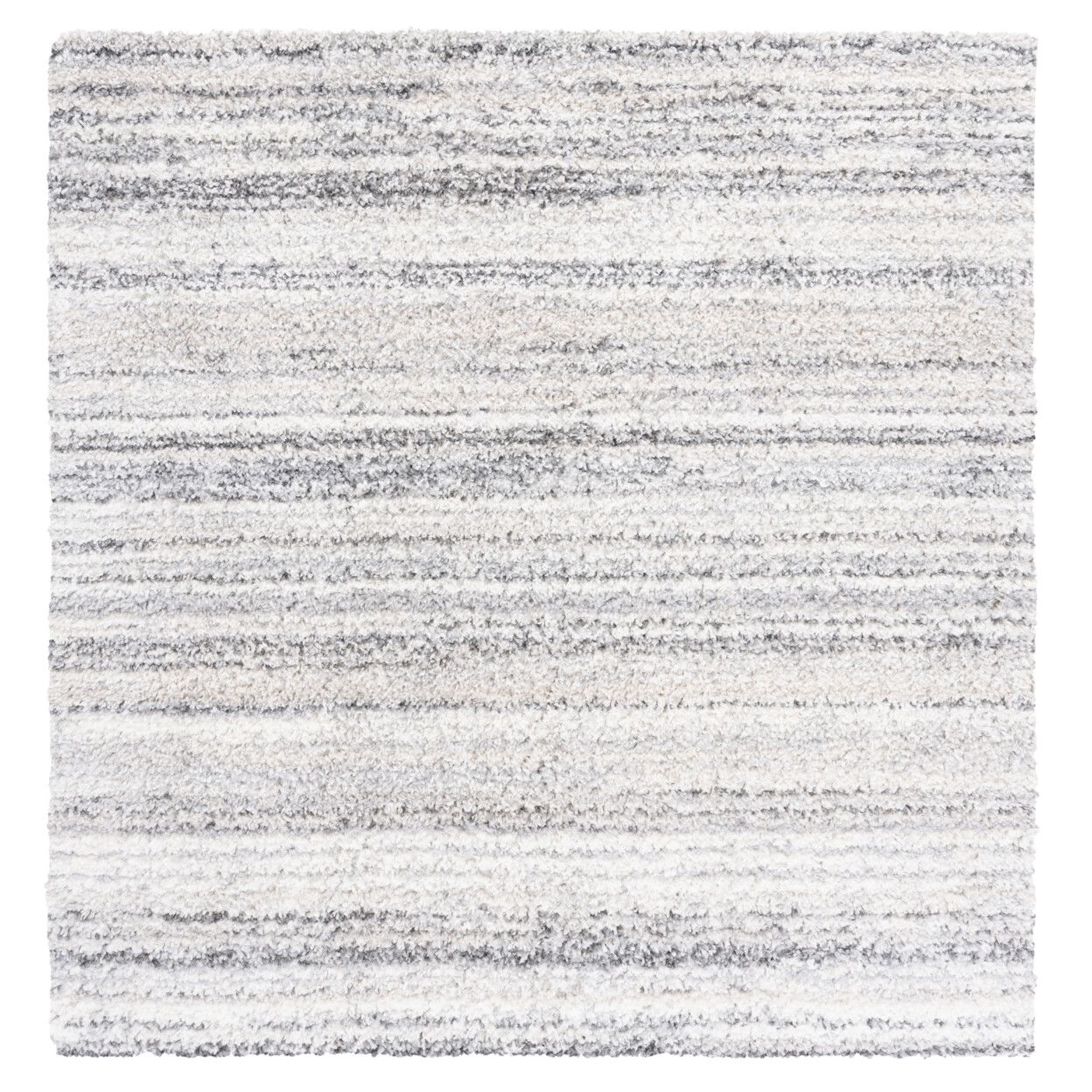 SAFAVIEH Berber Shag Collection BER406F Grey / Ivory Rug