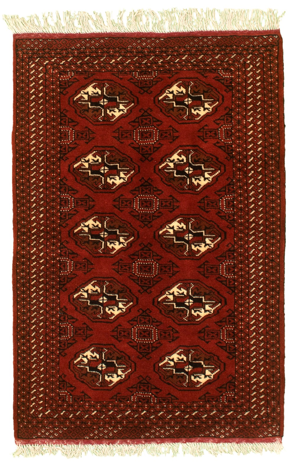 Vintage Hand-Knotted Area Rug 3’2″ x 4’8″ Traditional Oriental Wool Carpet