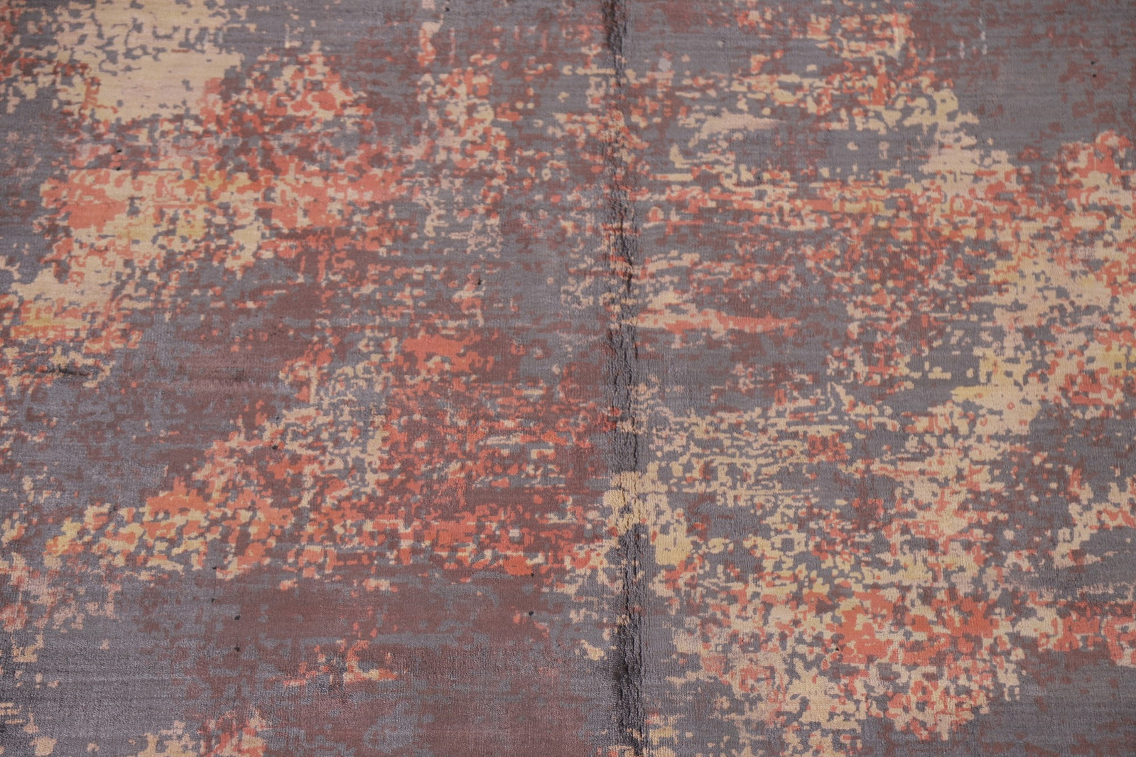 All-Over Pattern Modern Abstract Rug 5×8 Ft Hand-Knotted Wool Indian Area Rug