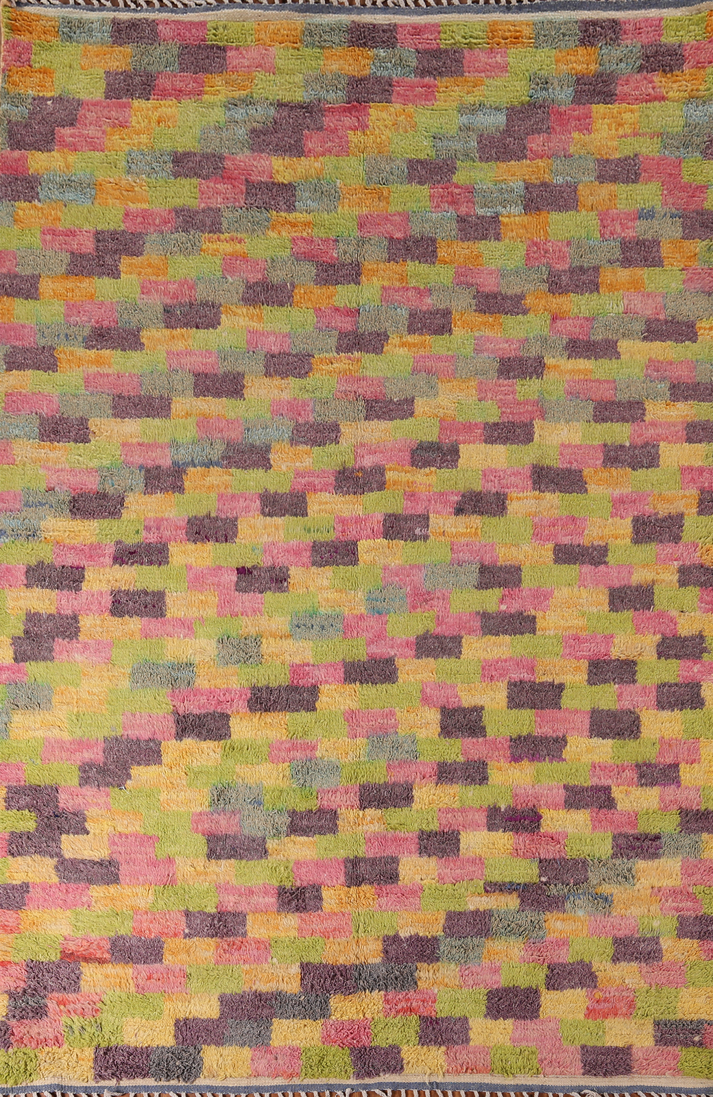 Luxury Hand-Knotted Contemporary Moroccan Wool Area Rugs 7×10 ft
