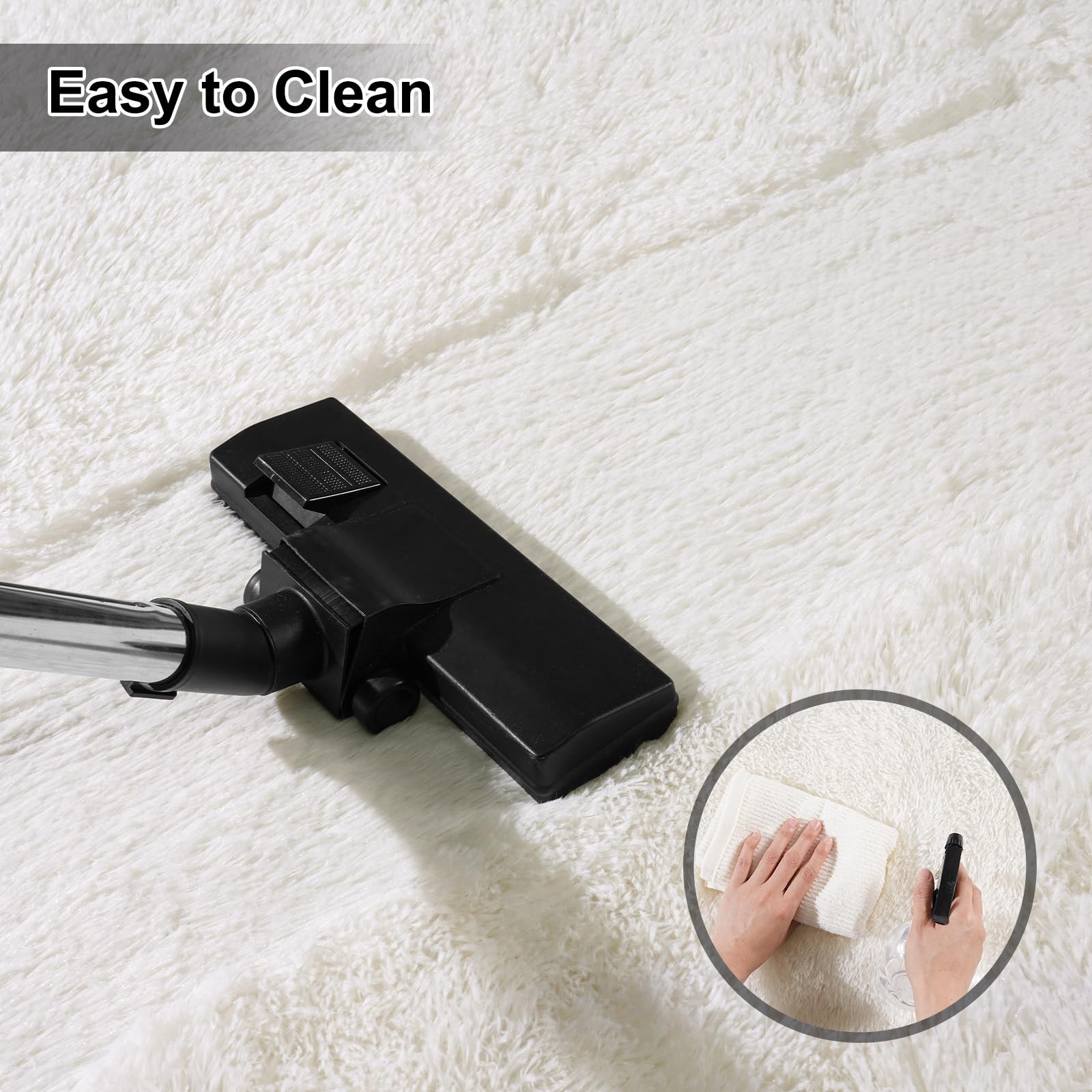 Soft Shag Runner Rug 2×6 for Bedroom, Fluffy Plush Throw Area Rug Non Slip fo…