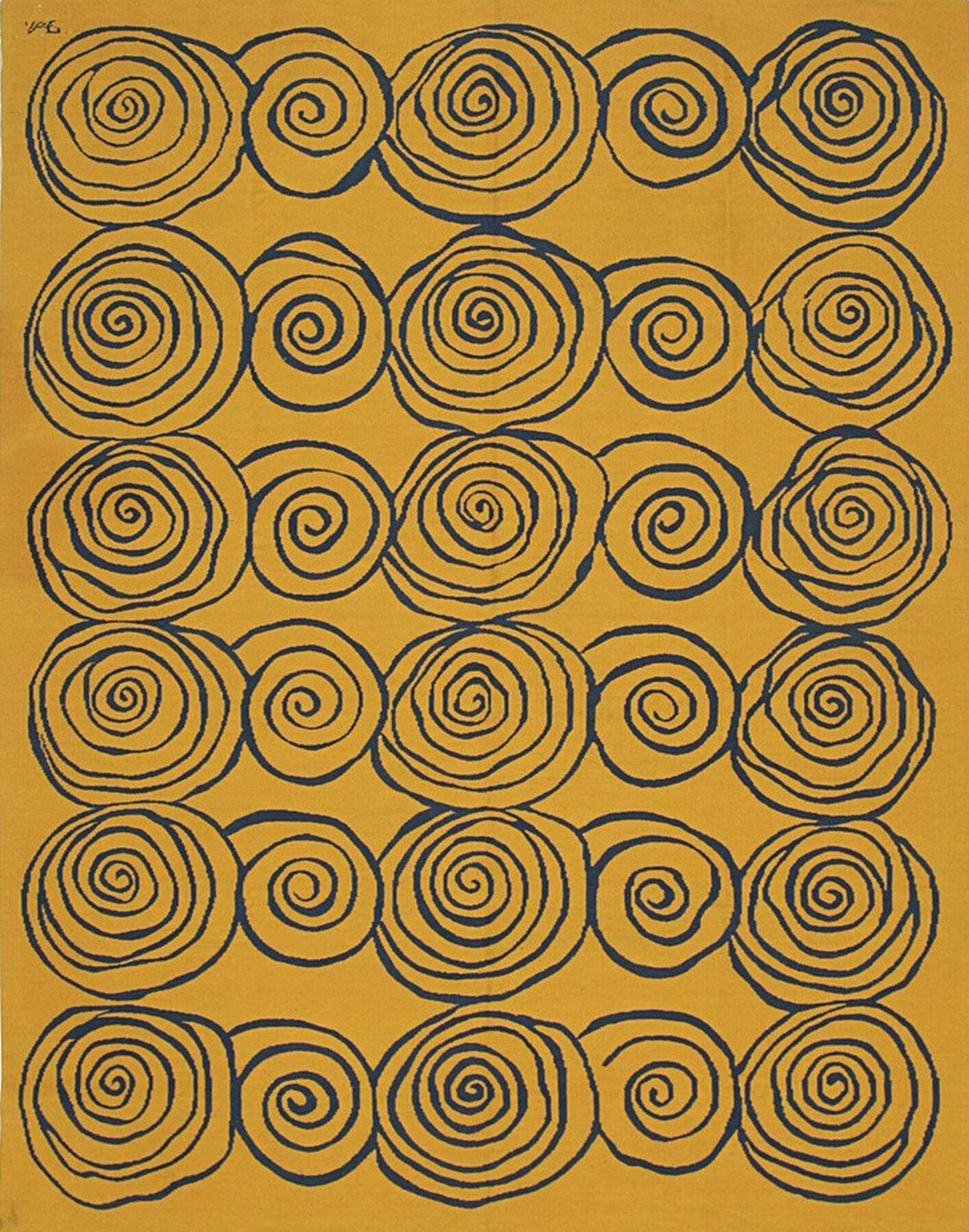 Stylish Iris Yellow Hand Knotted Wool Rug | Sizes 6×8 8×10 9×12