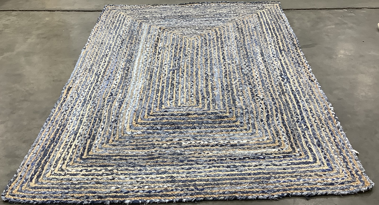 BLUE NATURAL 5′-0″ x 8′-0″ Broken Thread Rug, Reduced Price 1172682509 CAP202M-5