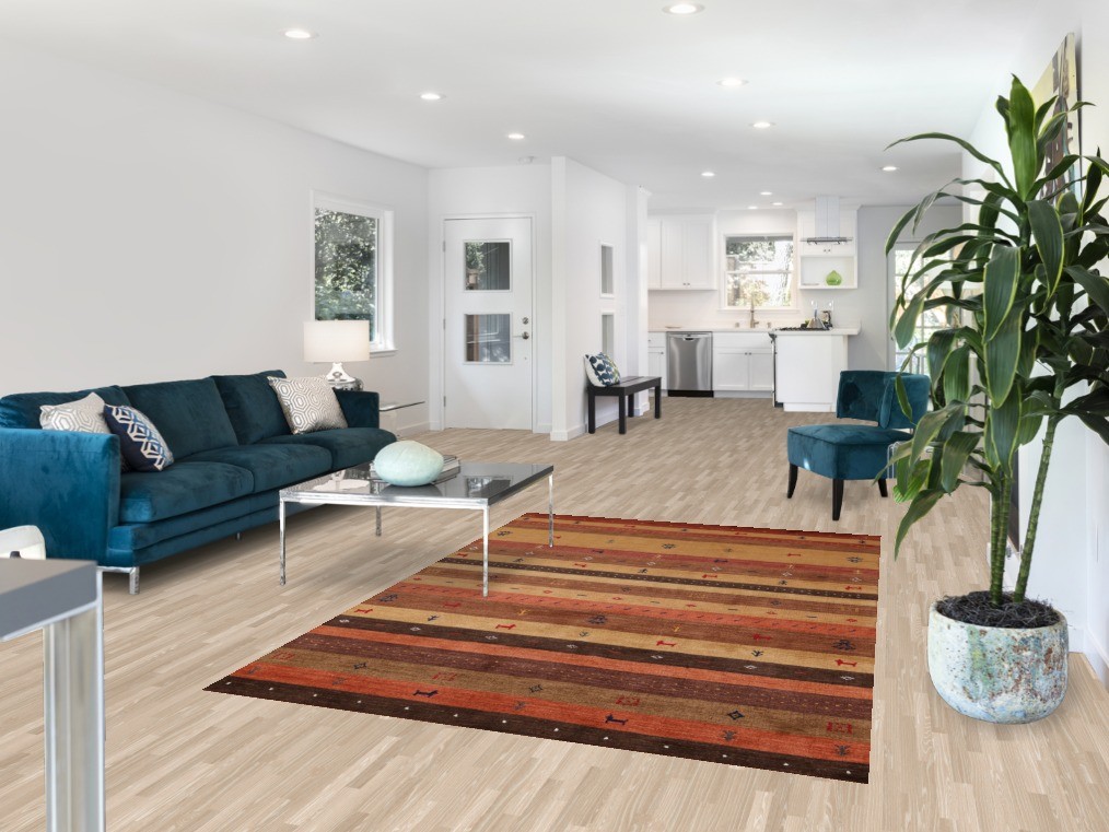 Little Character/ Animals Design Area Rug 5×8 Wool Hand-knotted Nomadic Carpet